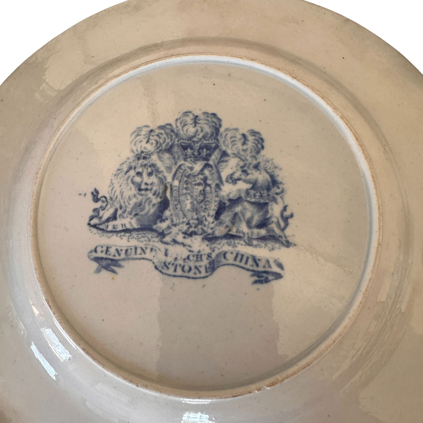 Genuine Folch's Stone China "Bamboo and Basket" Plates Circa 1820 - 4