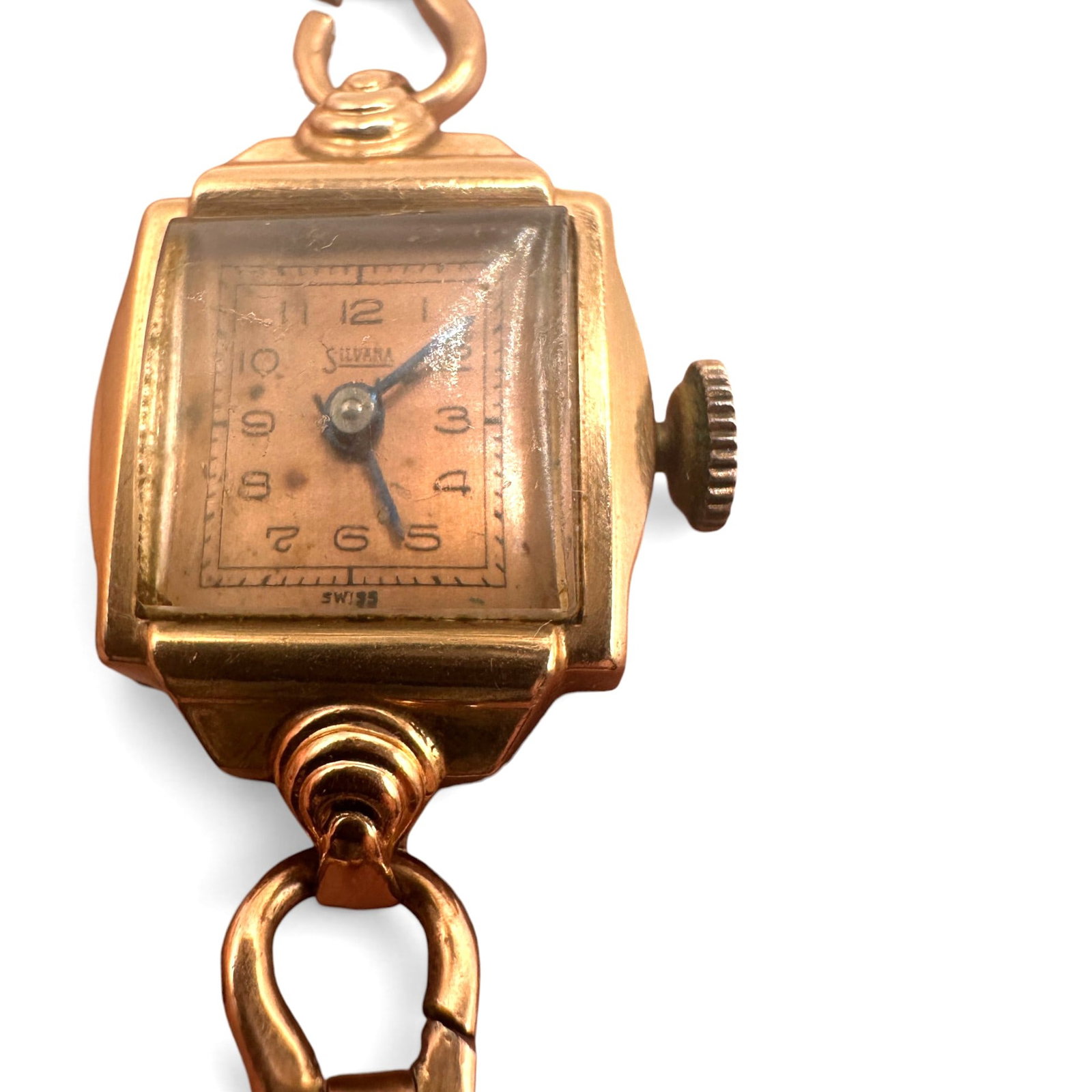 Vintage 14K Gold Case Ladies Watch with Gold Filled Band: Not in working order. Watch weighs 12.4 grams. Refer to photos for additional condition information as they are a part of the description. Please note lots may show signs of wear commensurate with age