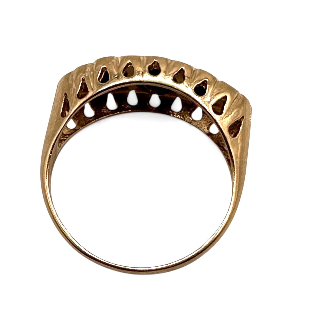 Antique 9K Gold Garnet Ring - 4