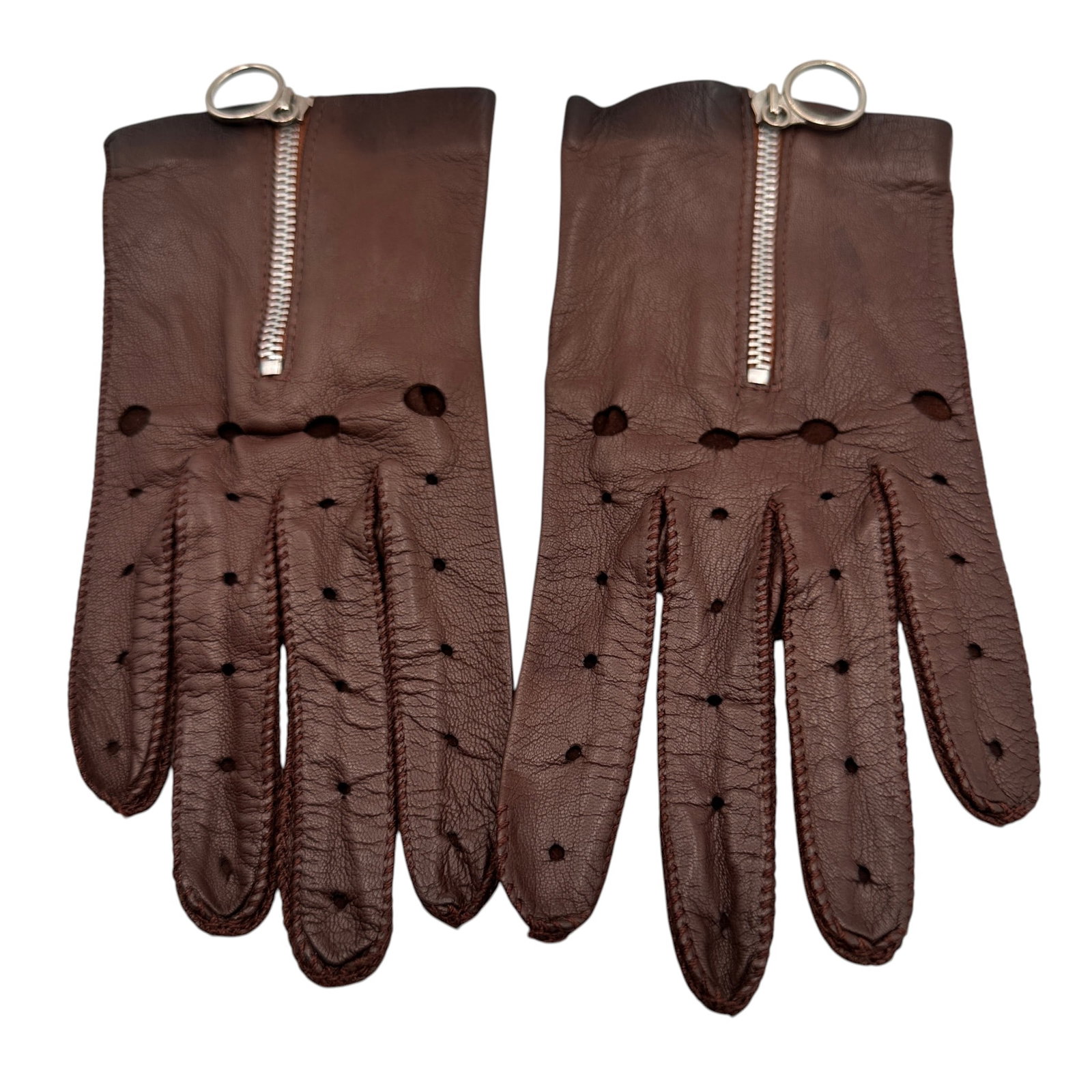 Pair of Vintage Ladies Peccary Gloves Size 8 (1 of 6)