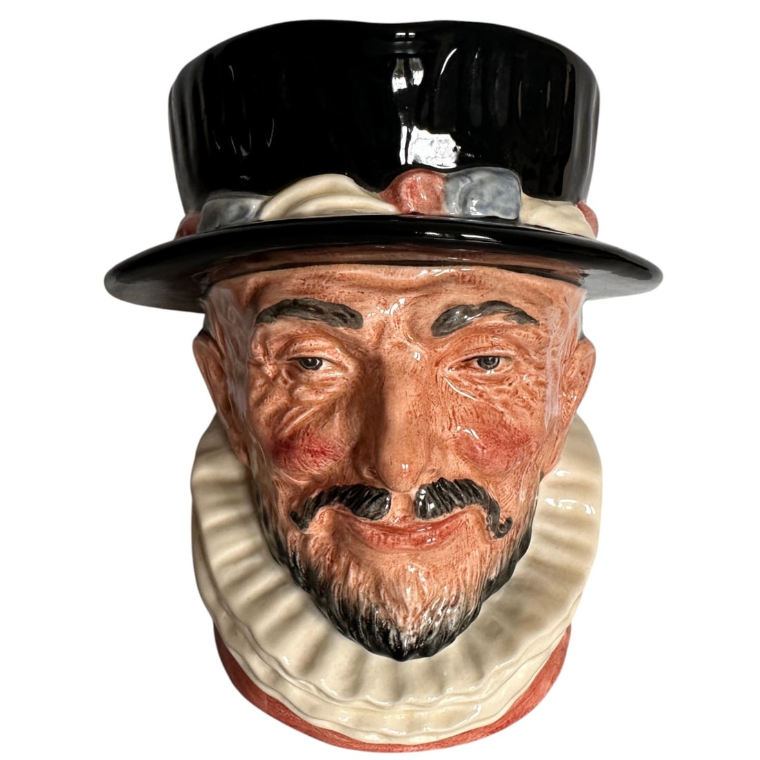 Beefeater Royal Doulton Toby Jug: Measures 7" tall. Refer to photos for additional condition information as they are a part of the description. Please note lots may show signs of wear commensurate with age and use, and the lack of a s