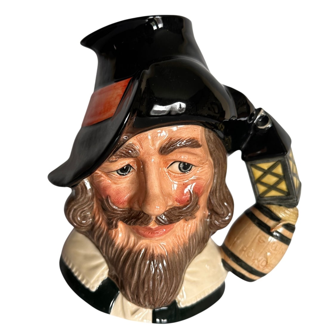 Guy Fawkes Royal Doulton Toby Jug: Measures 7" tall. Refer to photos for additional condition information as they are a part of the description. Please note lots may show signs of wear commensurate with age and use, and the lack of a s