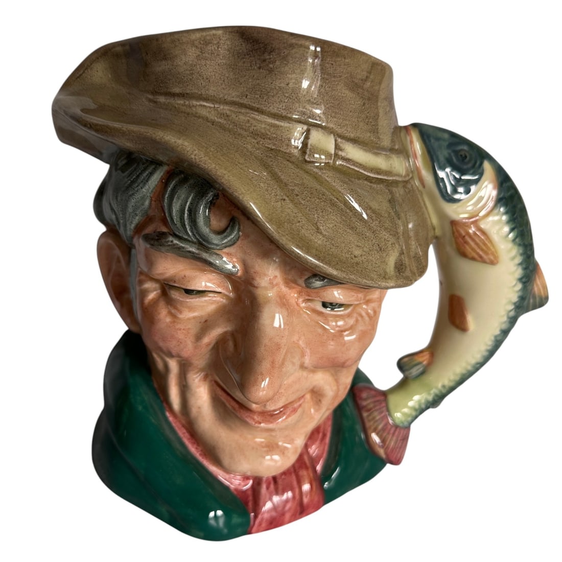 The Poacher Royal Doulton Toby Jug: Measures 7" tall. Refer to photos for additional condition information as they are a part of the description. Please note lots may show signs of wear commensurate with age and use, and the lack of a s