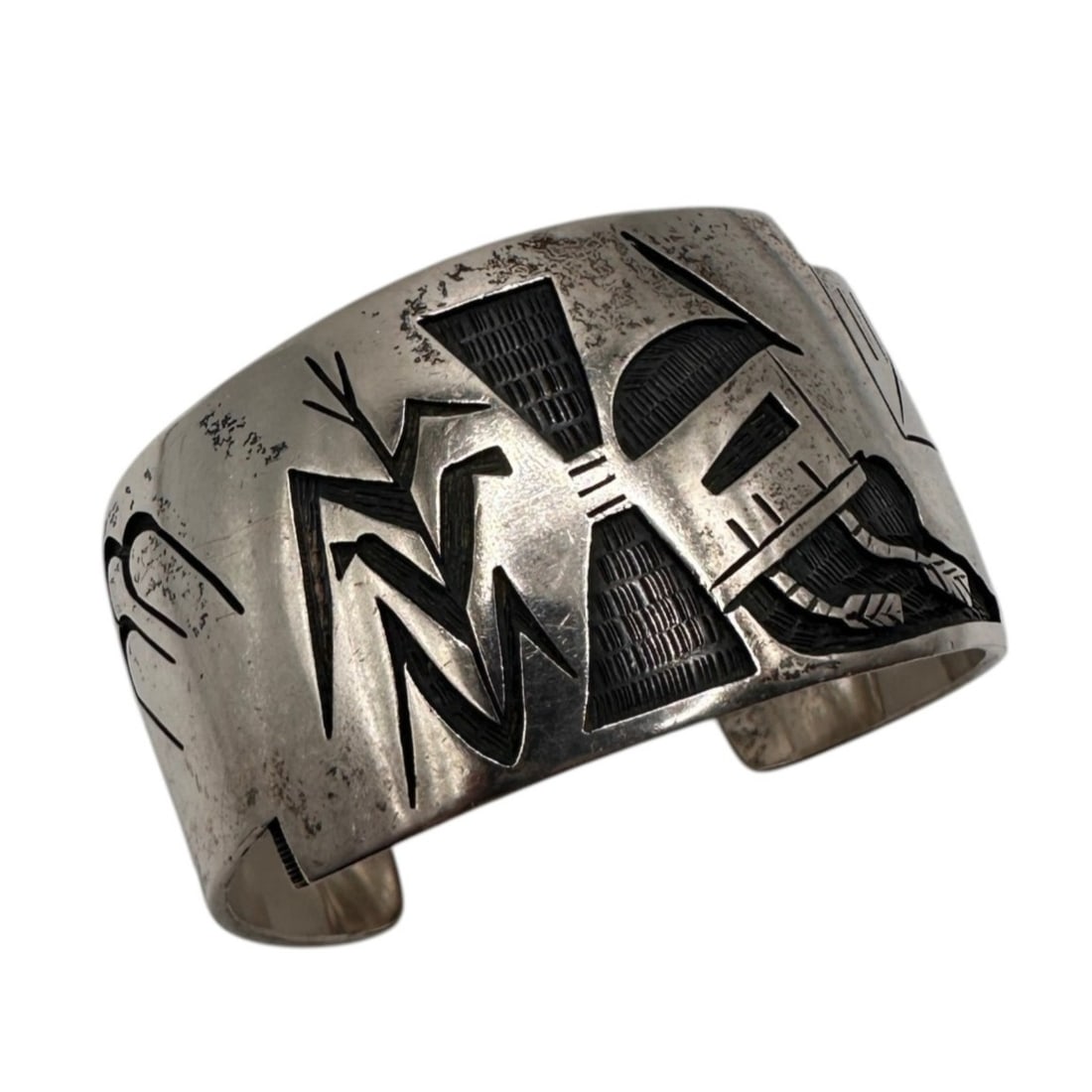 Richard Pawicki Vintage Hopi Sterling Silver Cuff Bracelet: Beautiful Hope sterling silver cuff bracelet made from solid, heavy gauge sterling silver. Refer to photos for additional condition information as they are a part of the description. Please note lots 