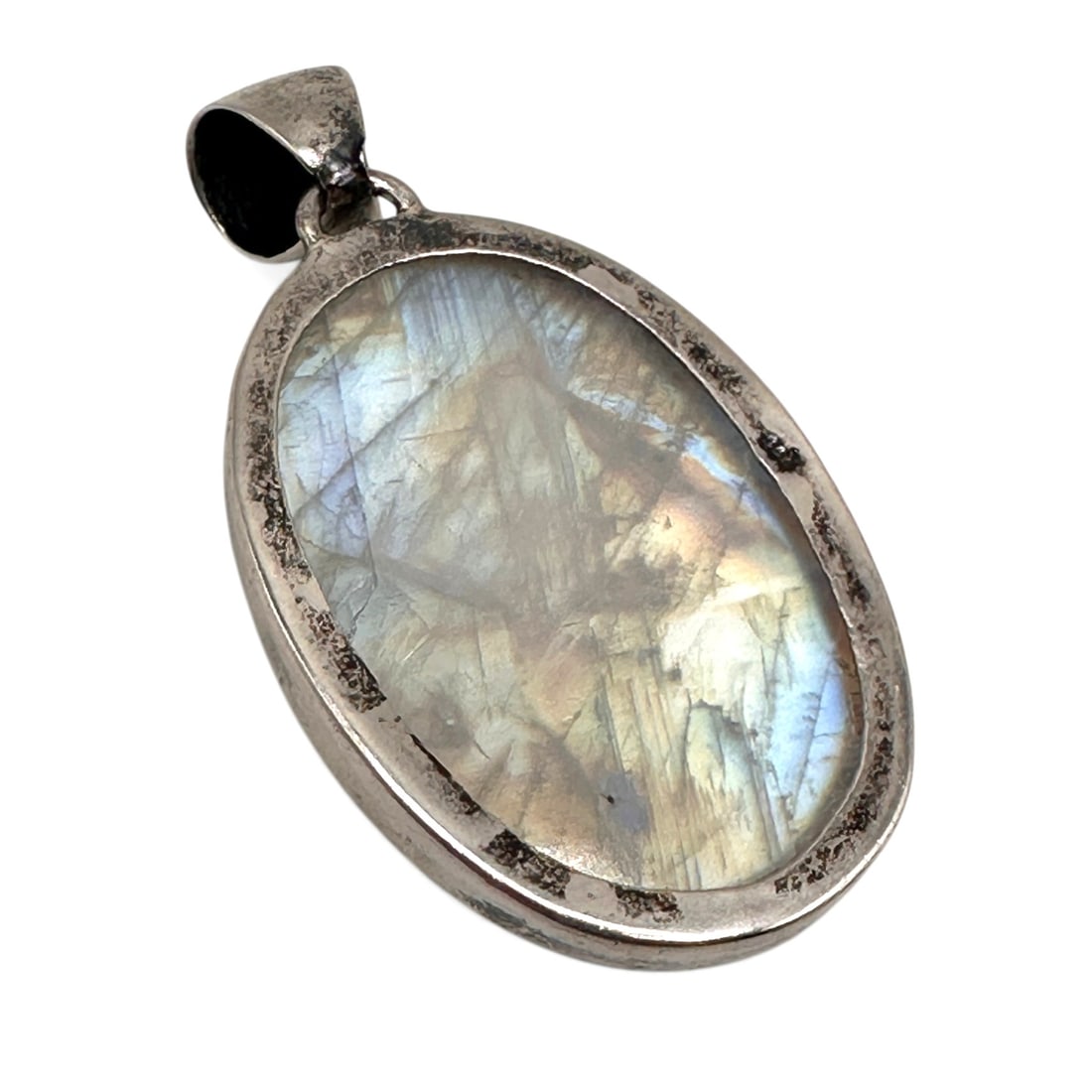 Large Oval Moonstone Pendant - 2