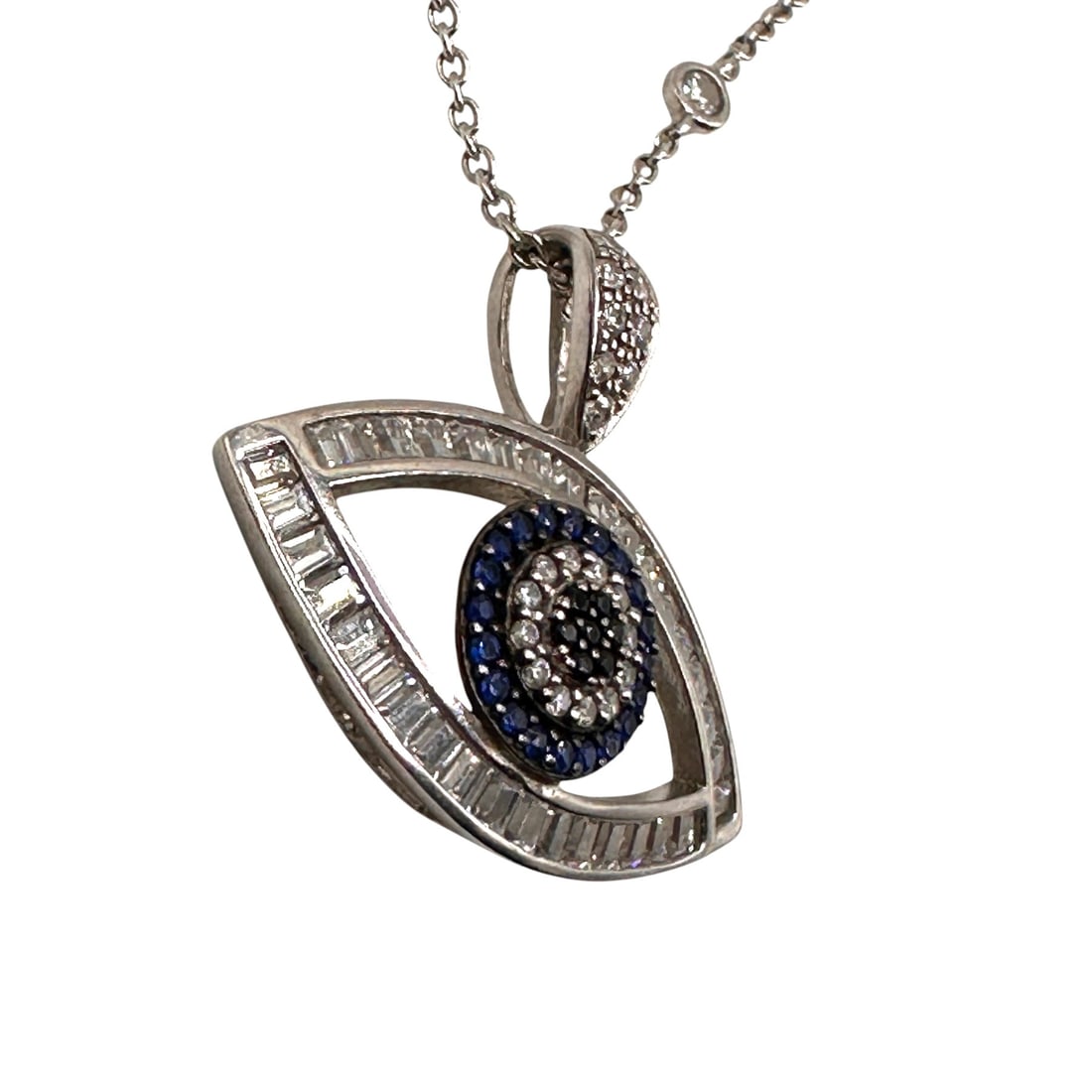 Sterling Silver Evil Eye Necklace - 2