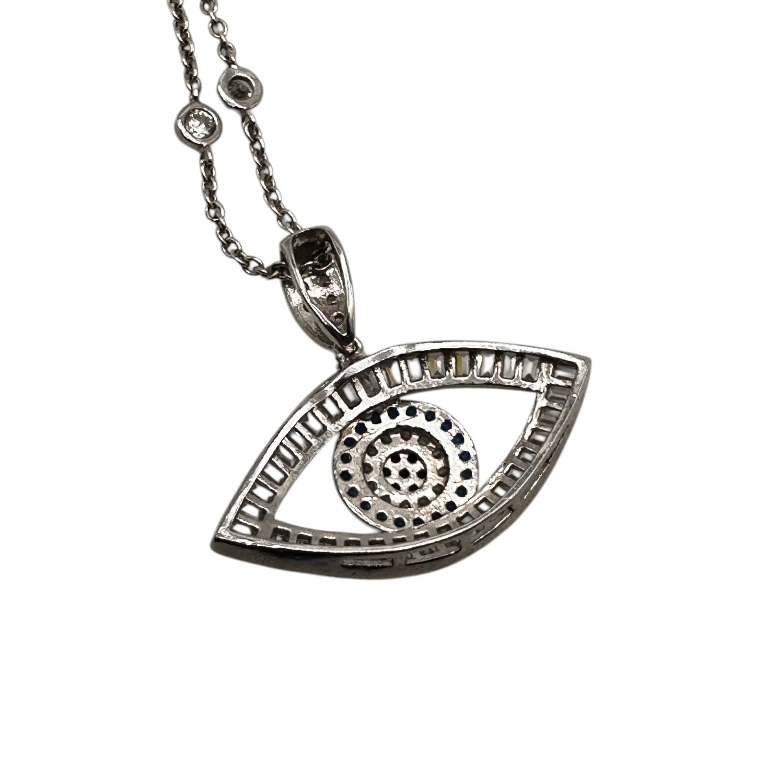Sterling Silver Evil Eye Necklace - 4