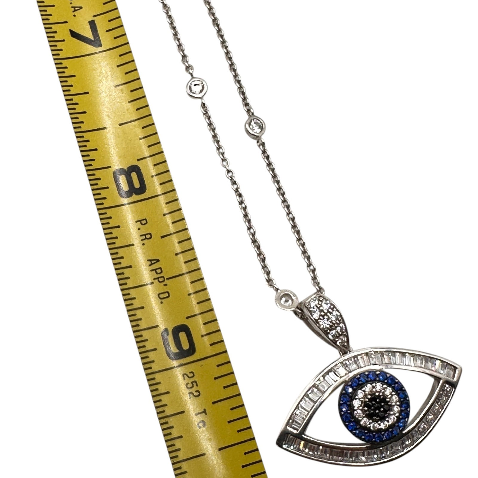 Sterling Silver Evil Eye Necklace - 6