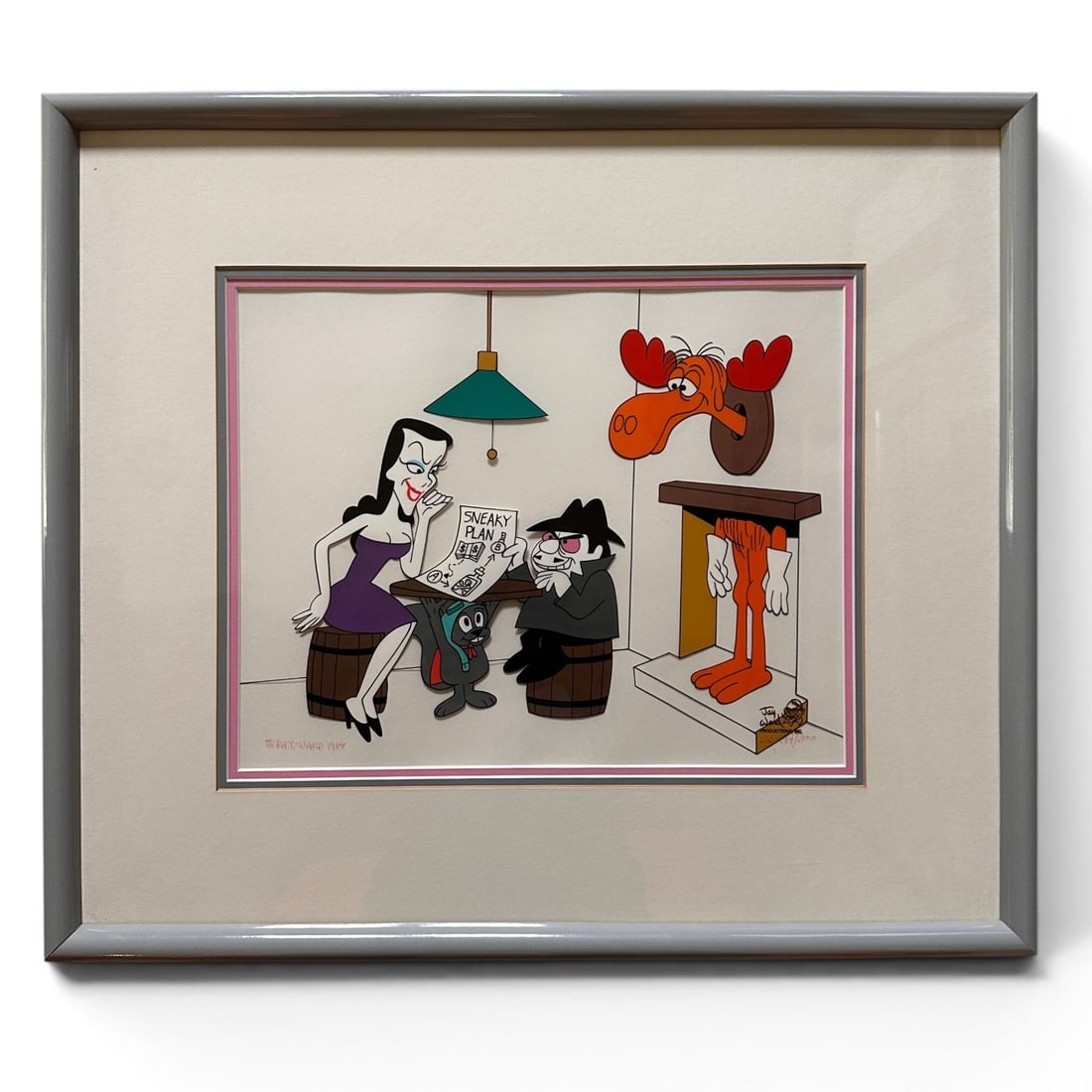 Rocky and Bullwinkle, Boris and Natasha "Sneaky Plan" Hand Signed Cell144/300 (1 of 6)