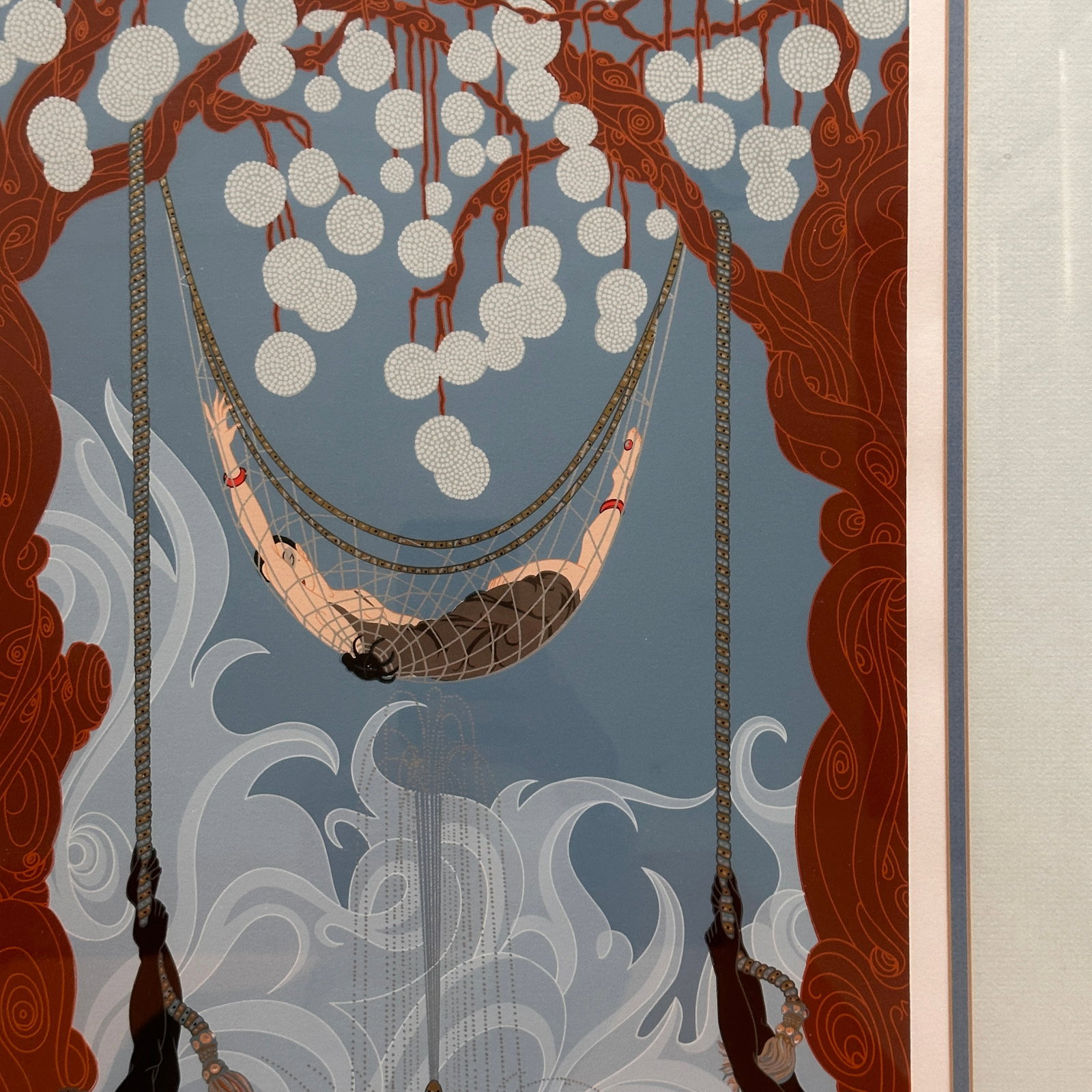 Erte Signed Personalized "Spider Web" Framed Print - 2