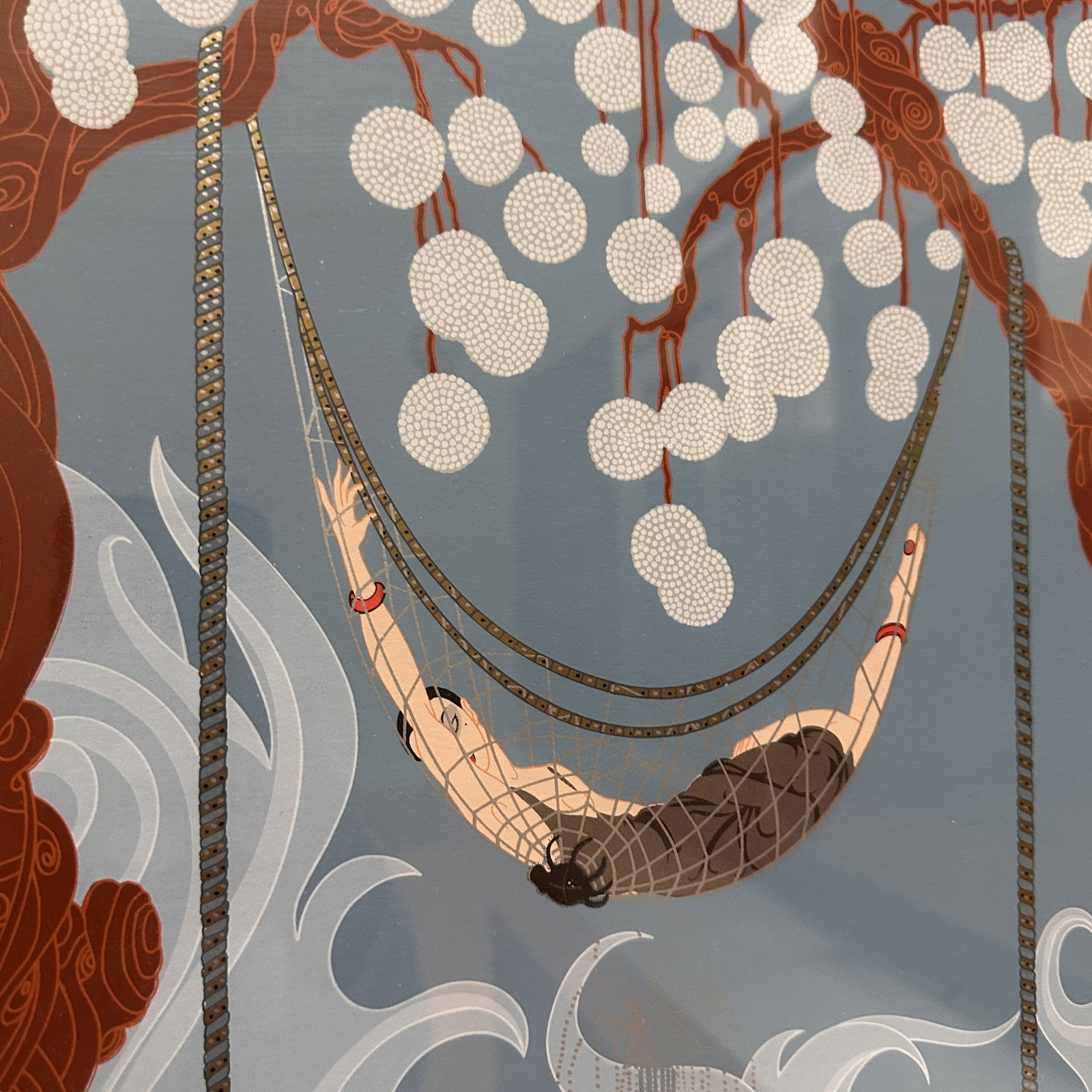 Erte Signed Personalized "Spider Web" Framed Print - 3