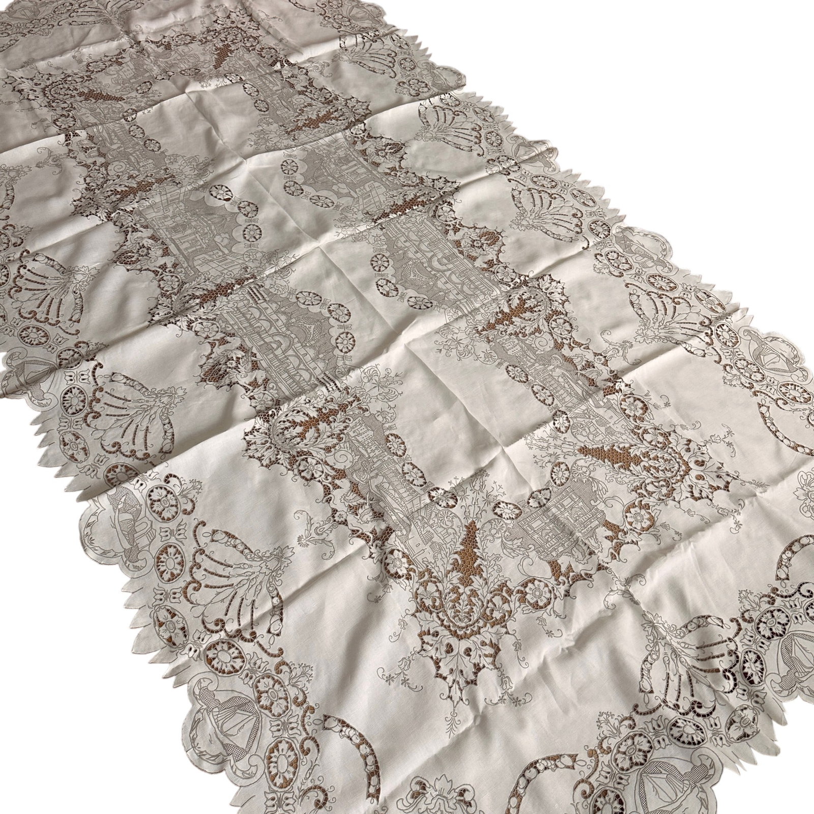 Stunning Venice Themed Vintage Madiera Tablecloth (1 of 20)