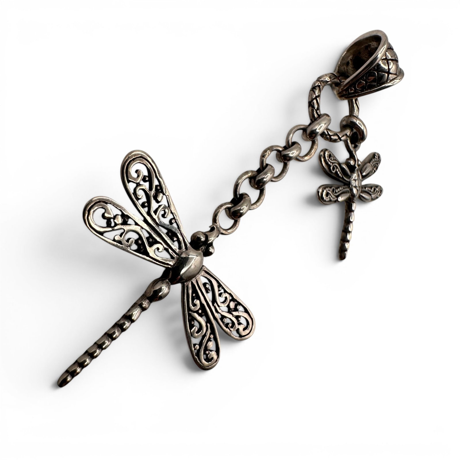 Sterling Silver Dragonfly Pendant with Dragonfly Charm (1 of 5)