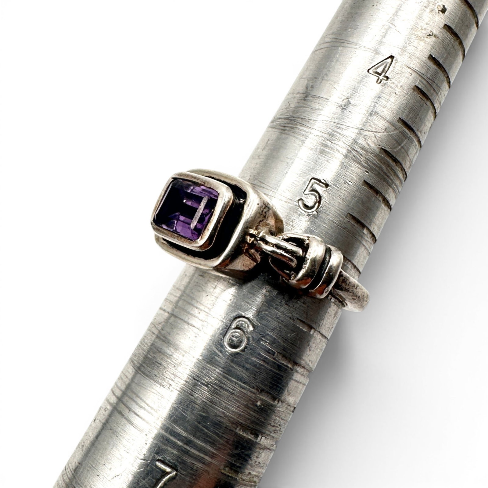 Silpada Sterling Silver and Amethyst Ring - 8