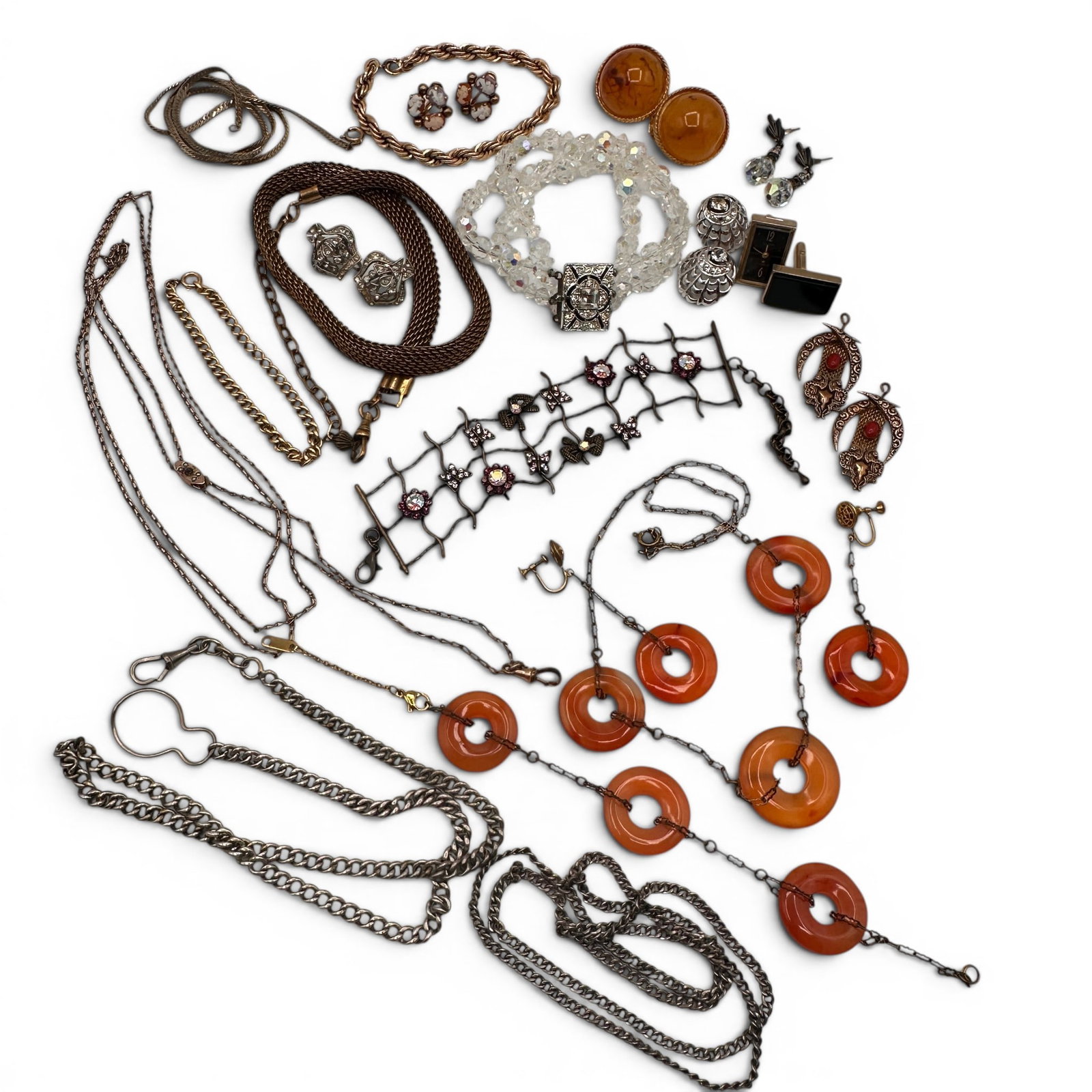 Vintage Costume Jewelry Assortment ? Necklaces, Bracelets, Earrings, Cuff Links & Accessories (1 of 11)