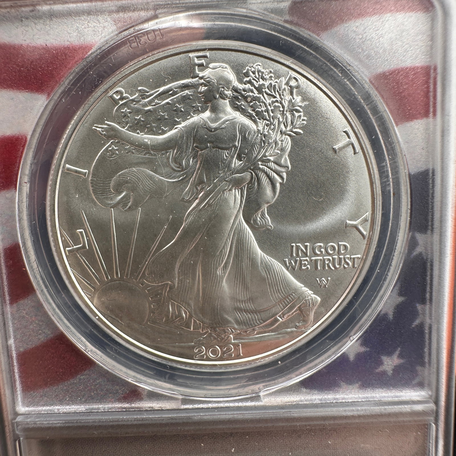 MS70 Type II 2021 American Silver Eagle with COA (1 of 4)