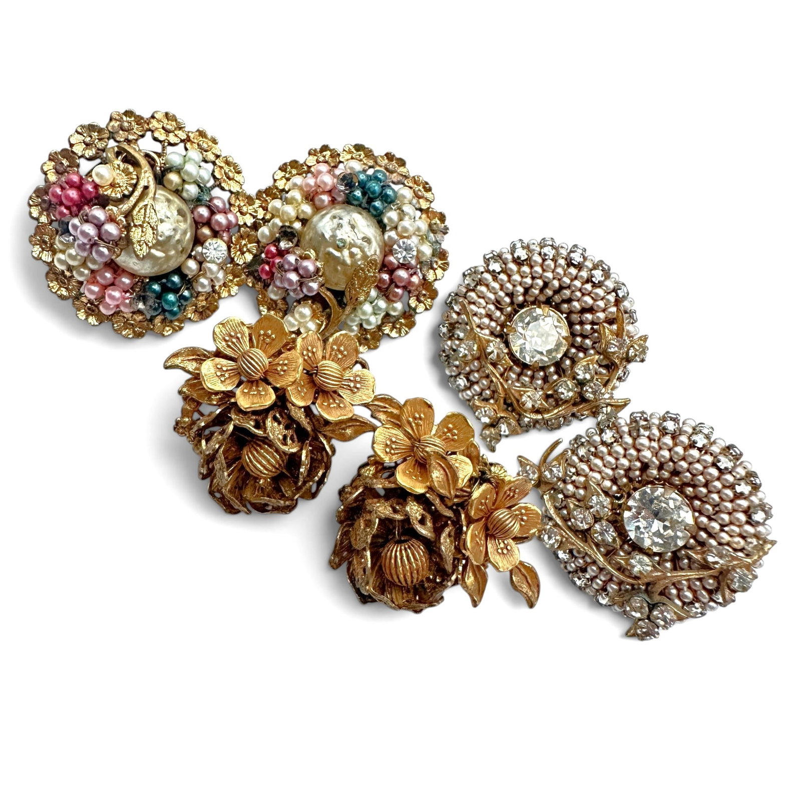 Three Pair of Vintage Earrings Including Miriam Haskell (1 of 10)