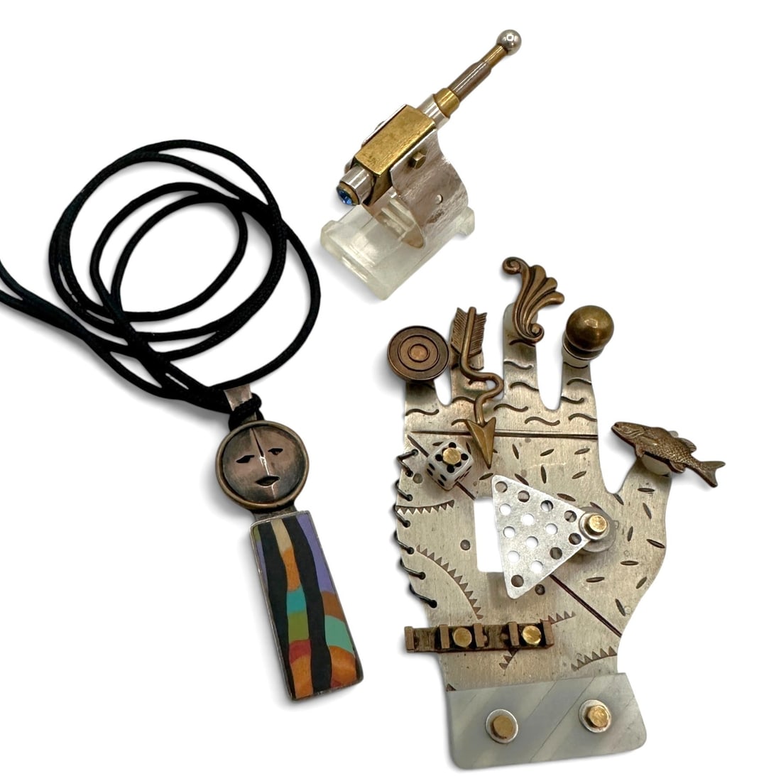 Artisan Studio Jewelry Including Thomas Mann Hand Brooch (1 of 11)
