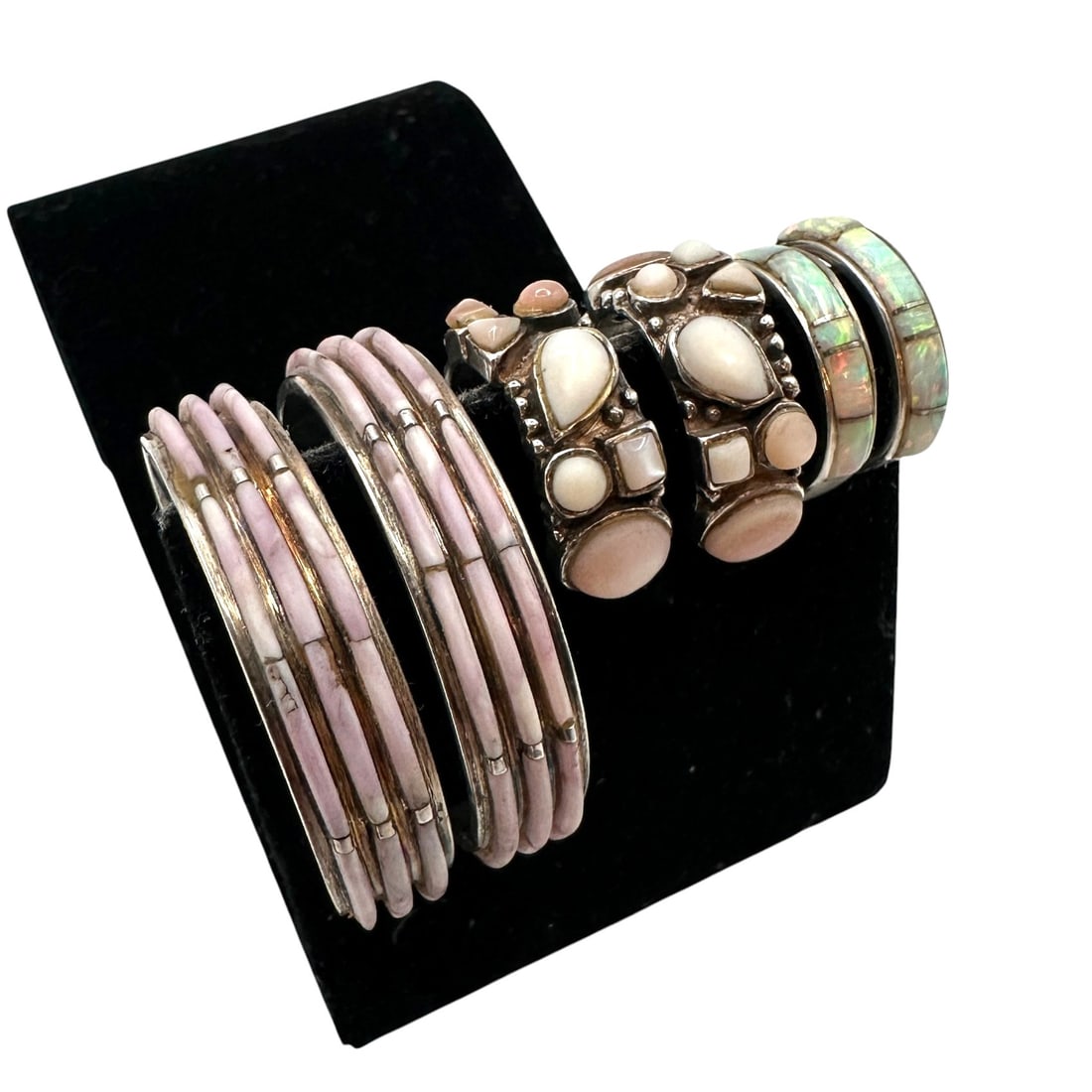 Trio of Native American and Other Sterling Silver Hoop Earrings (1 of 7)