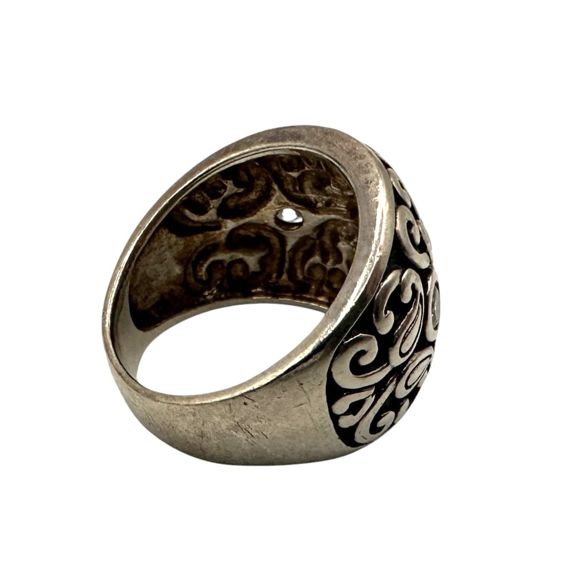 Ornate Scrollwork Sterling Silver Ring - 3
