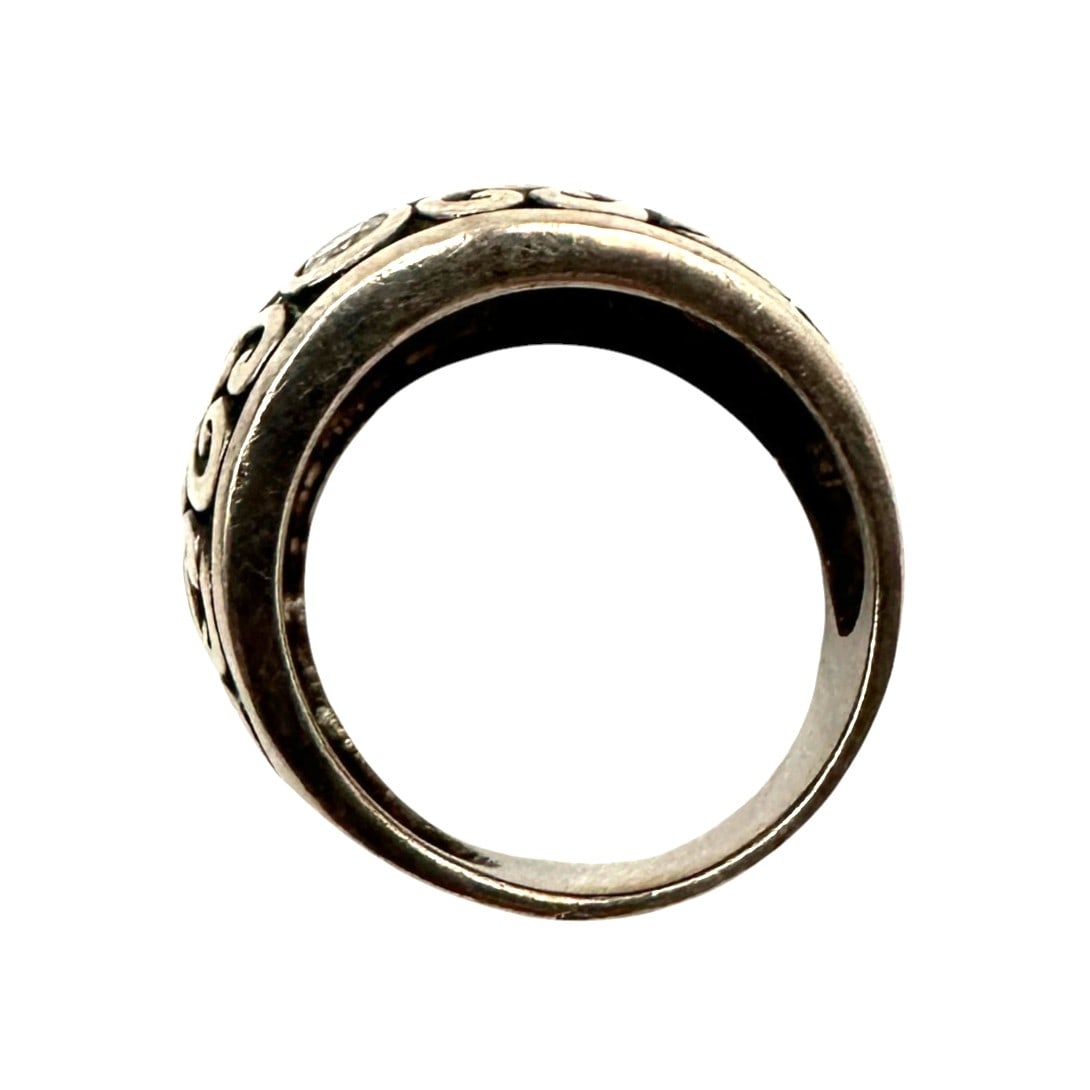 Ornate Scrollwork Sterling Silver Ring - 4