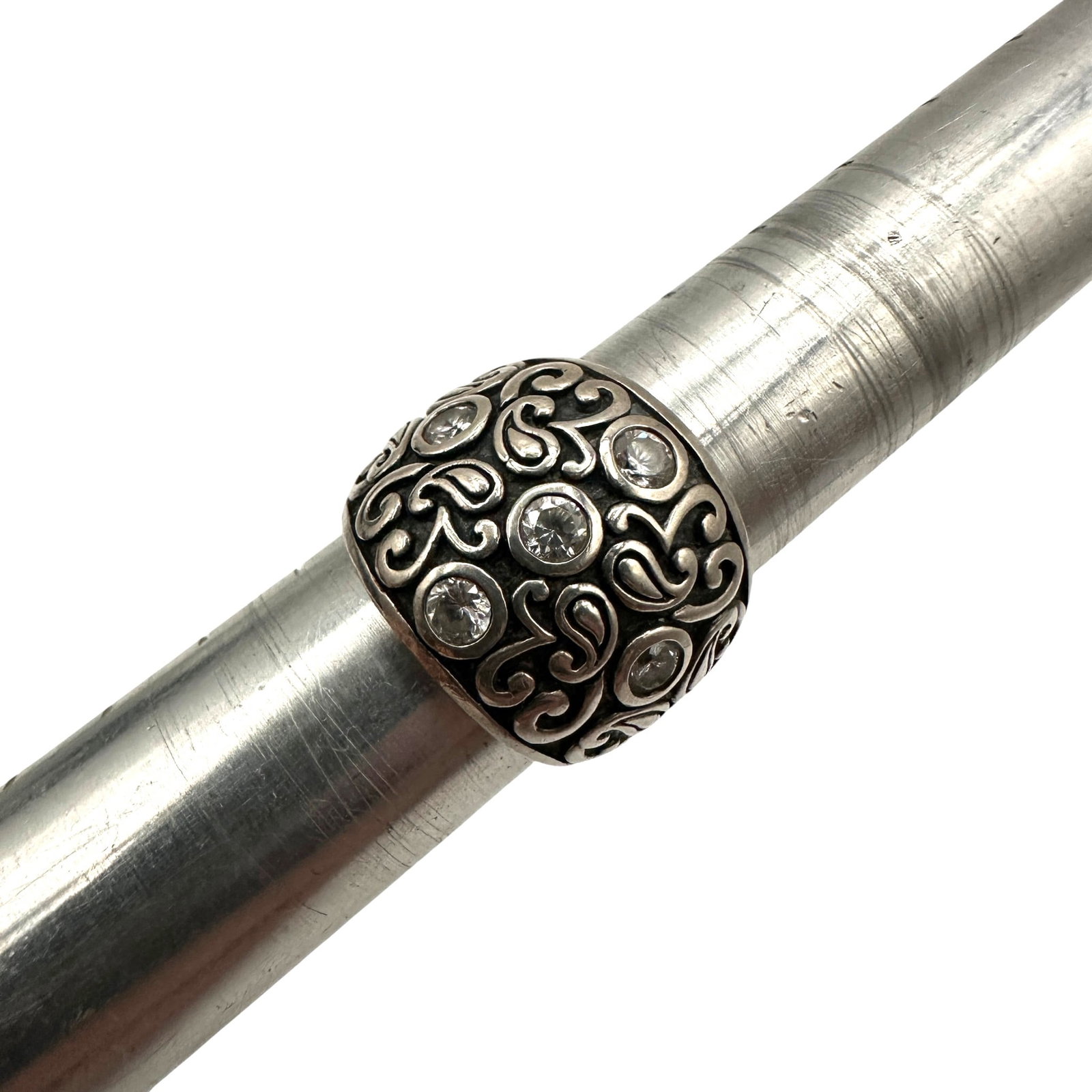 Ornate Scrollwork Sterling Silver Ring - 8