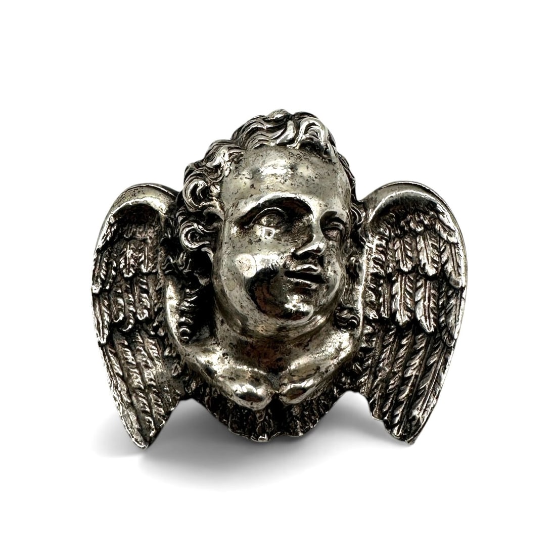 Sterling Silver Winged Cherub Vintage Brooch Pin (1 of 5)