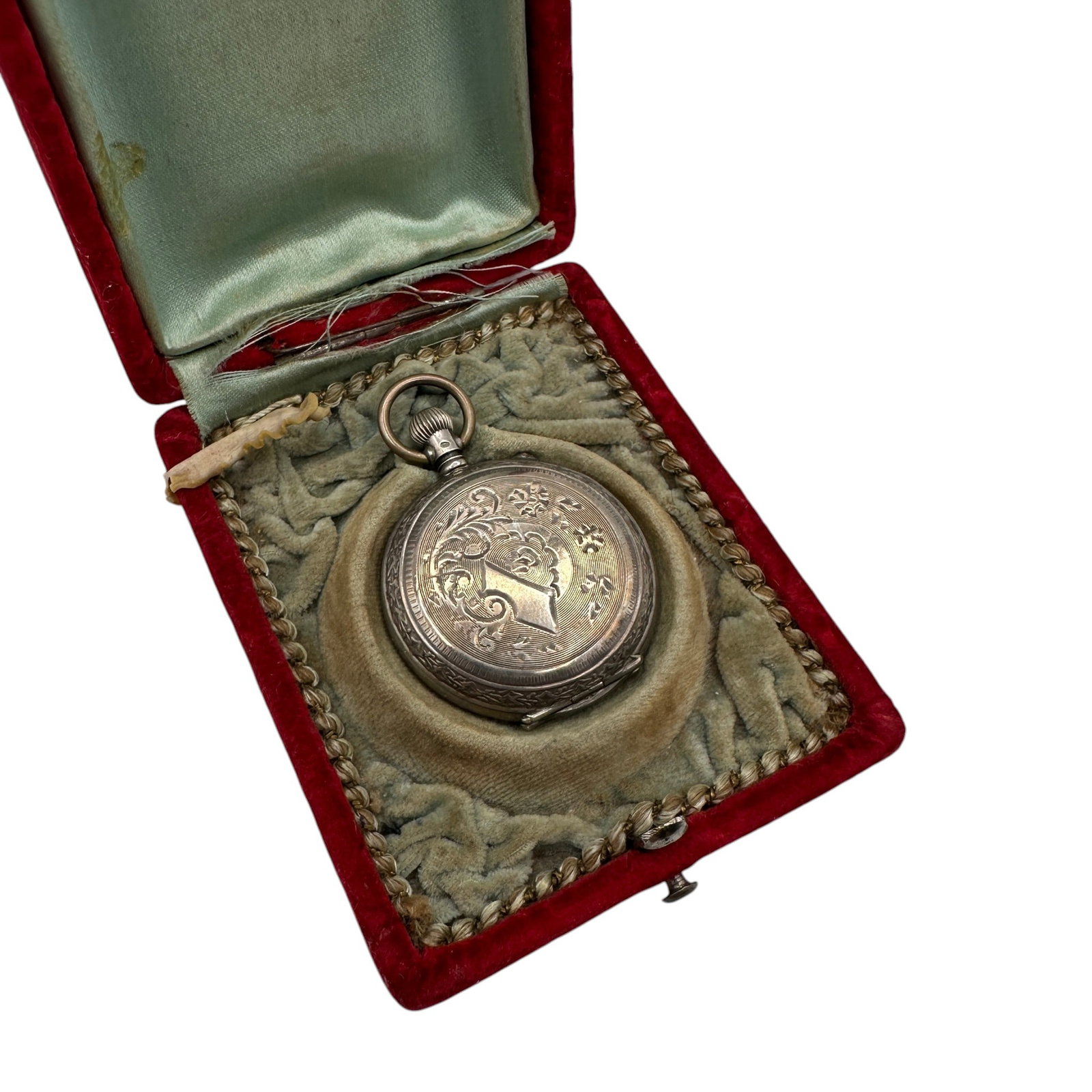 Antique Swiss 800 Silver Pocket Watch with Original Fitted Box (1 of 10)