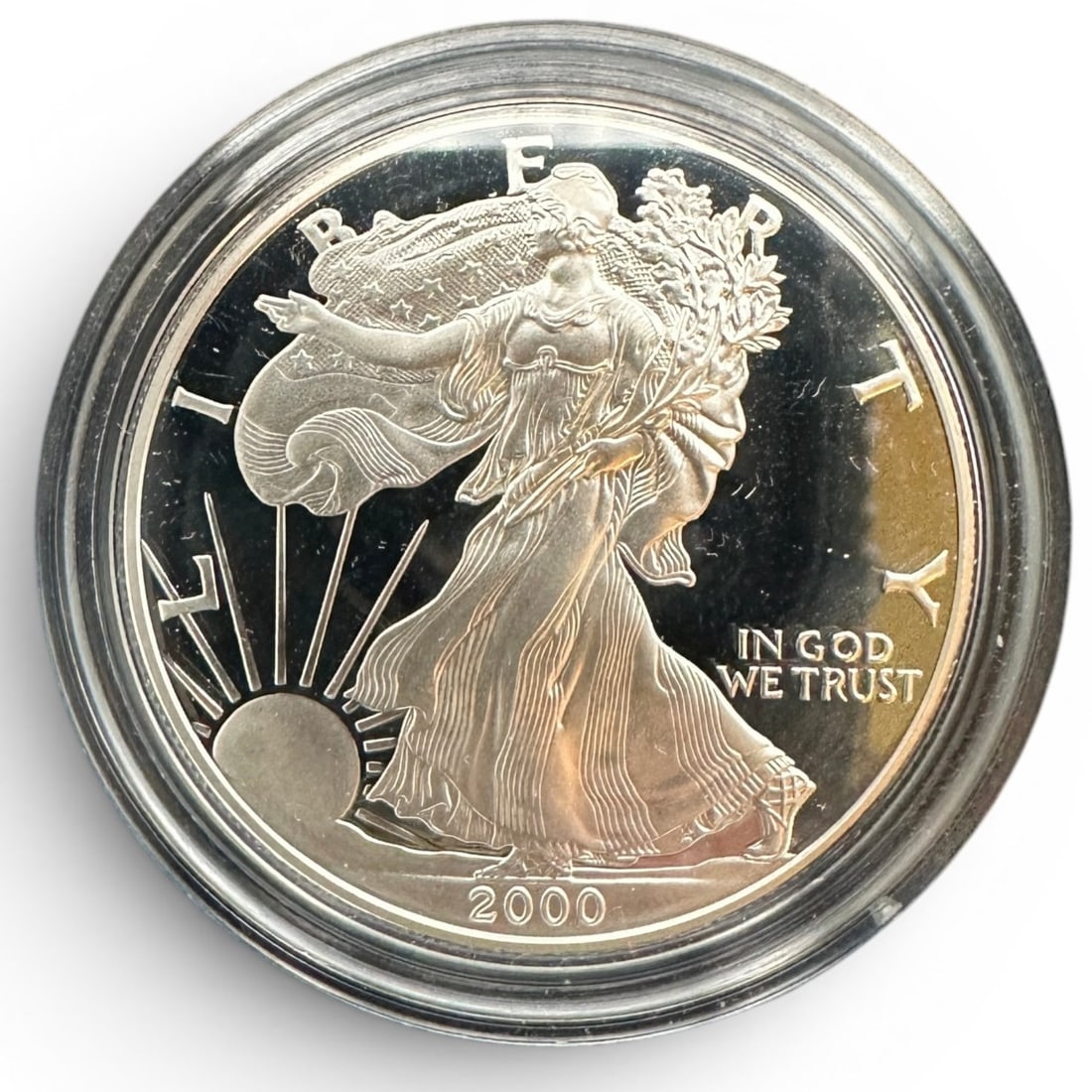 Year 2000 American Eagle Proof Dollar in Original Presentation Box (1 of 4)