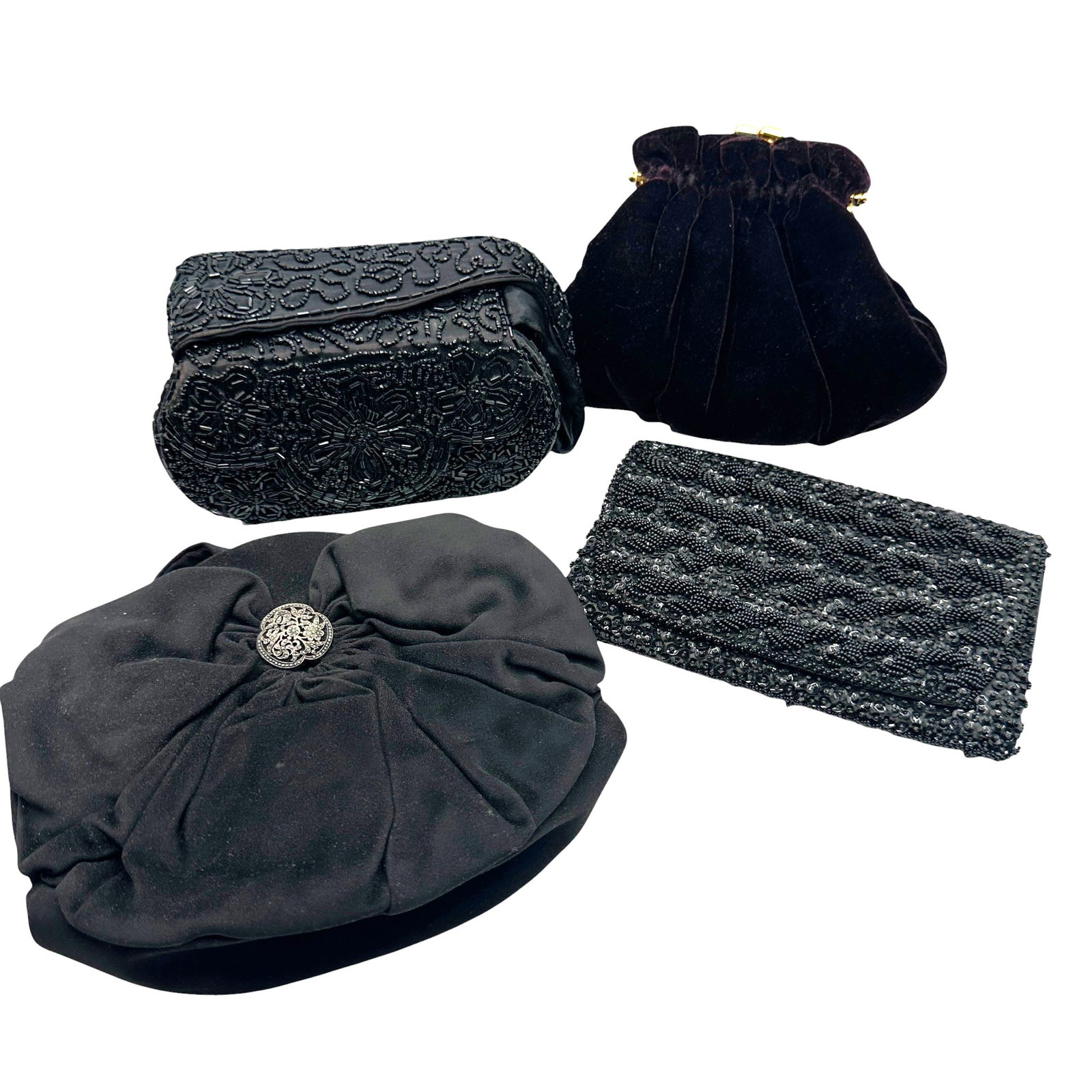 Lot of Black Vintage Purses including Suede and Velvet (1 of 20)