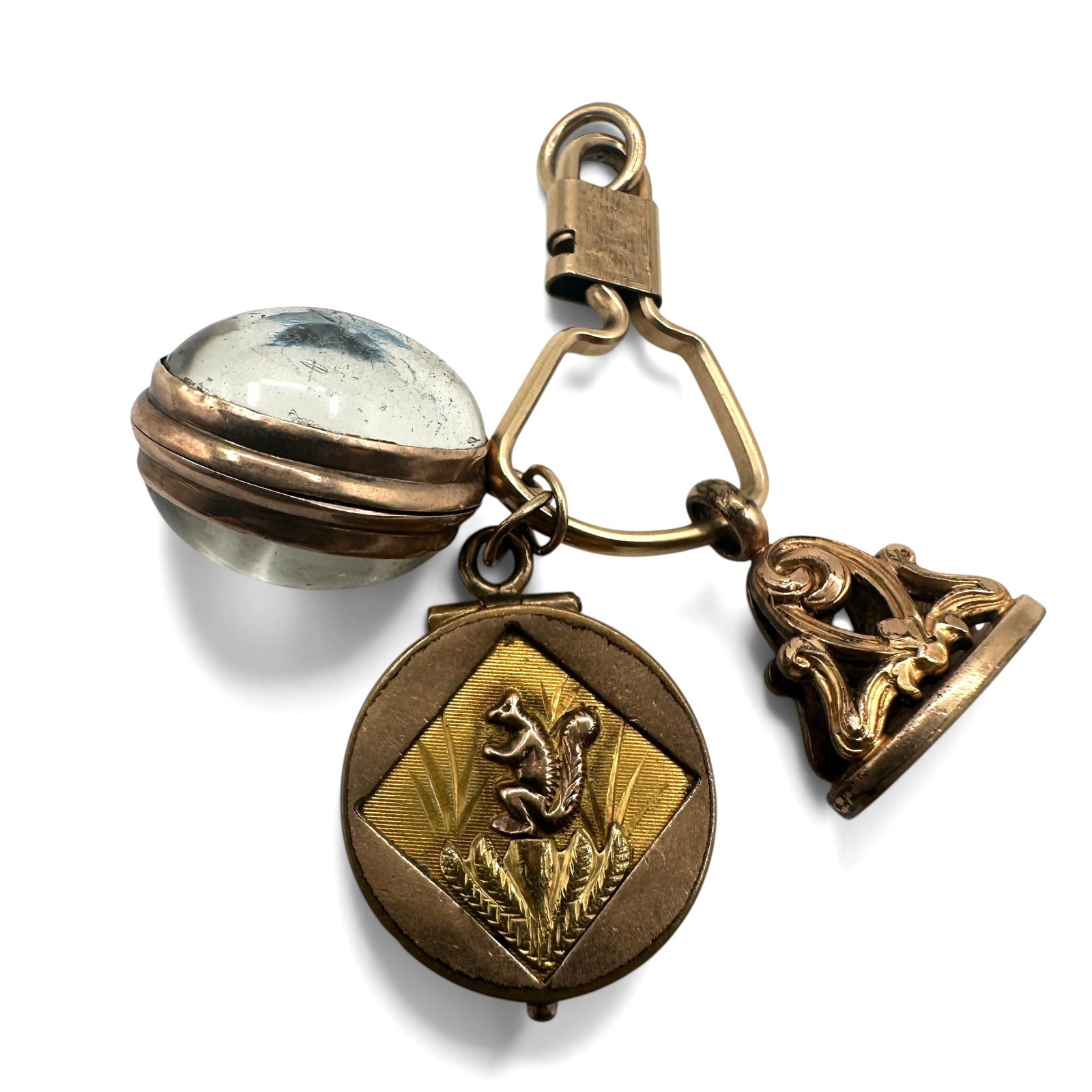 Antique Victorian Charms Including Mourning and Pools of Light Lockets: Please review photos for more details as they are a part of the description. Item is being sold as found from an estate collection and may show signs of age, use, wear, imperfections, or surface varia