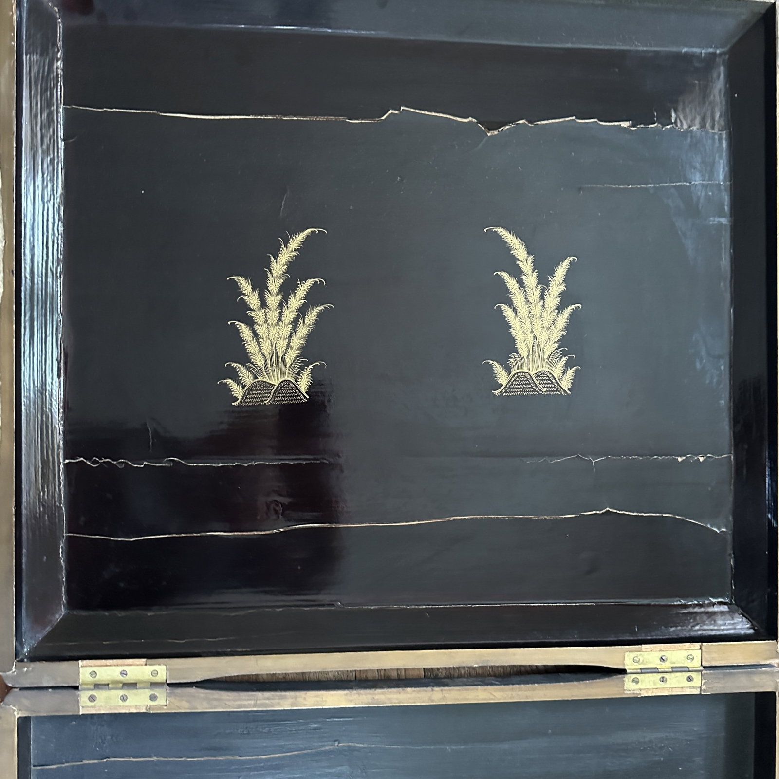 Antique Chinese Export Lacquer Document Box - 9