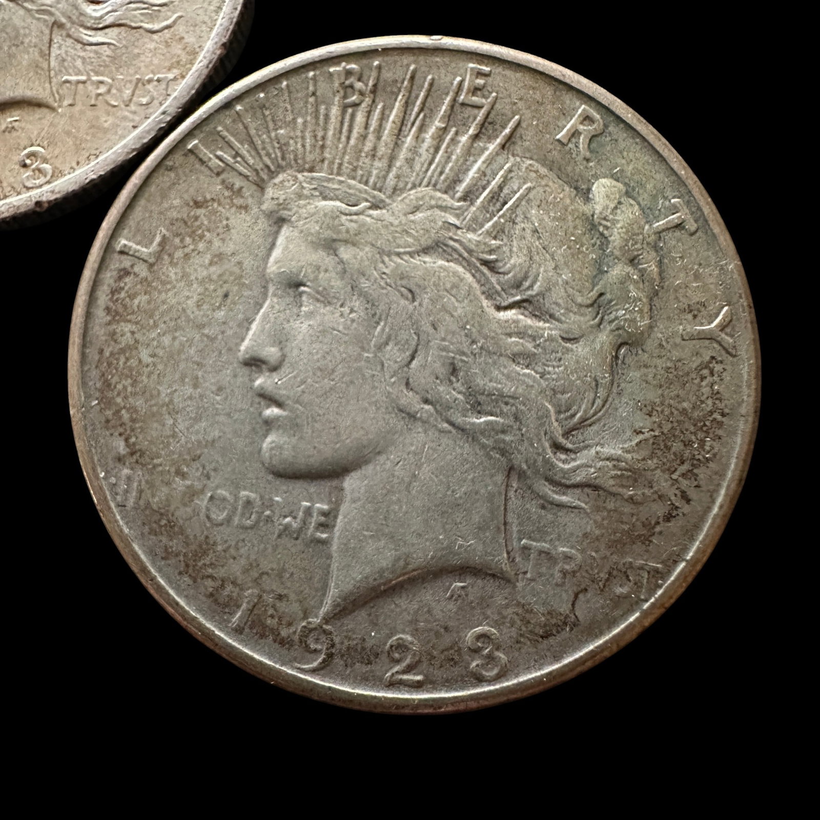 Two 1923 Peace Silver Dollars - 3