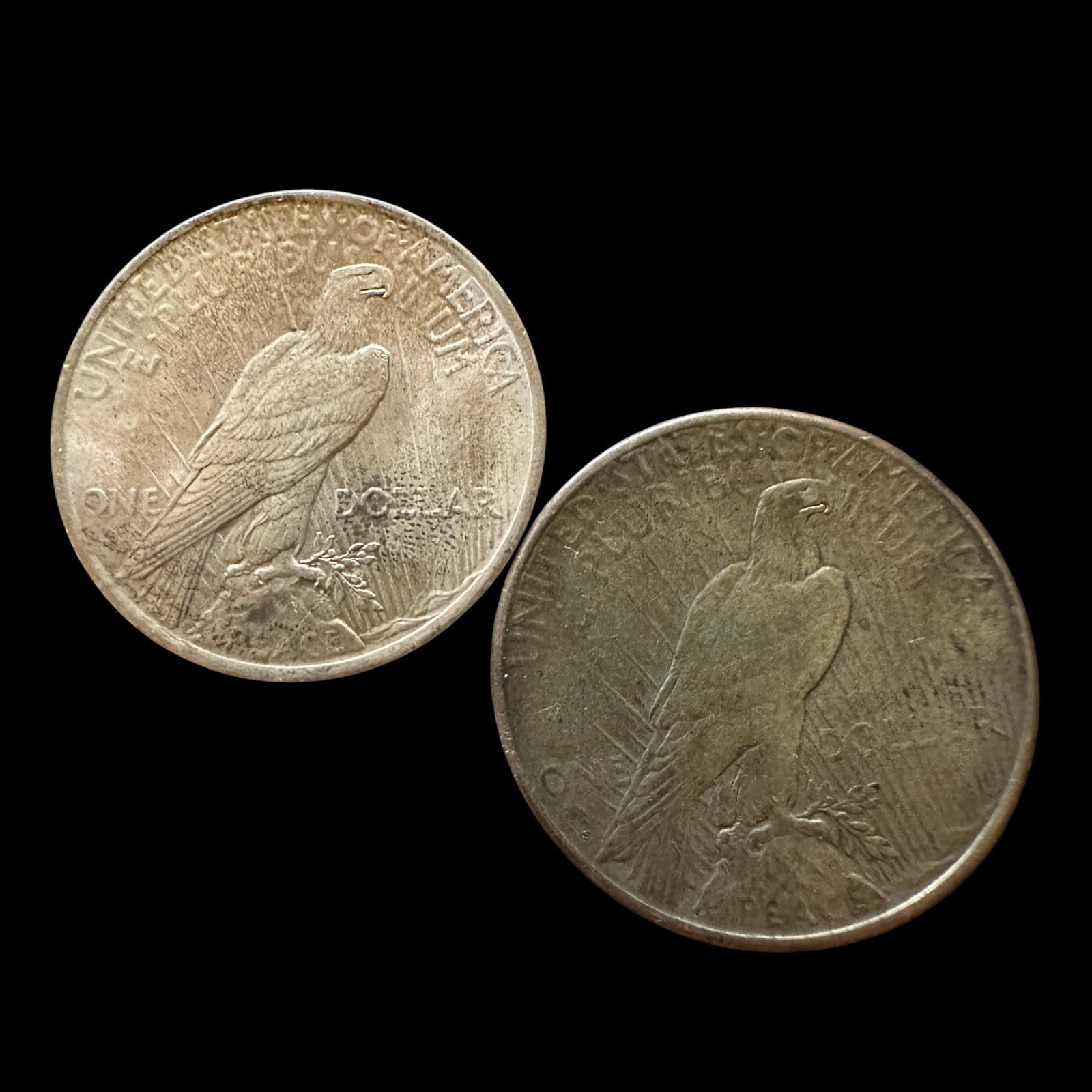 Two 1923 Peace Silver Dollars - 4