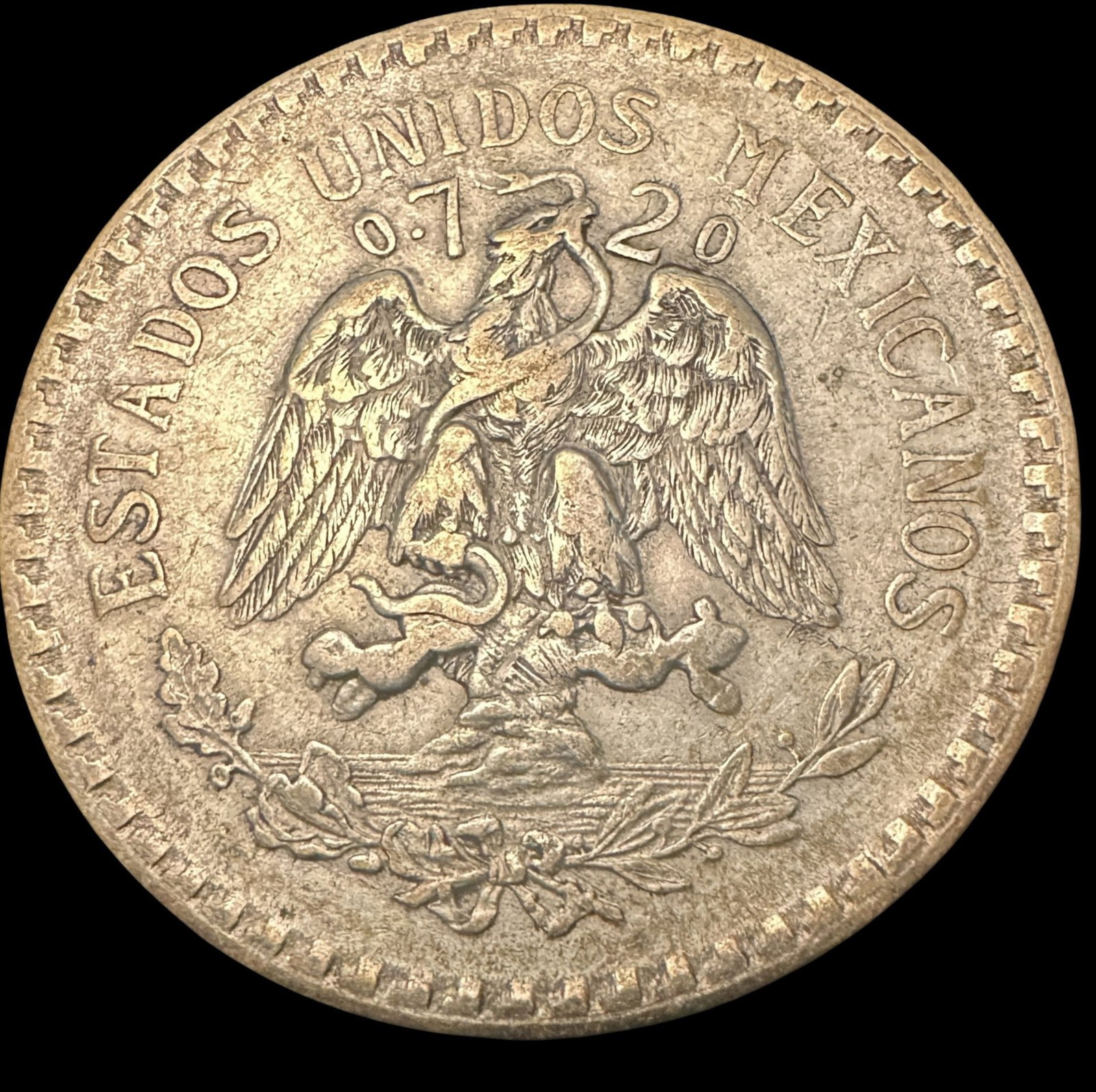 1923 Mexican Large Eagle Liberty .720 Silver Peso: Please review photos for more details as they are a part of the description. Item is being sold as found from an estate collection and may show signs of age, use, wear, imperfections, or surface