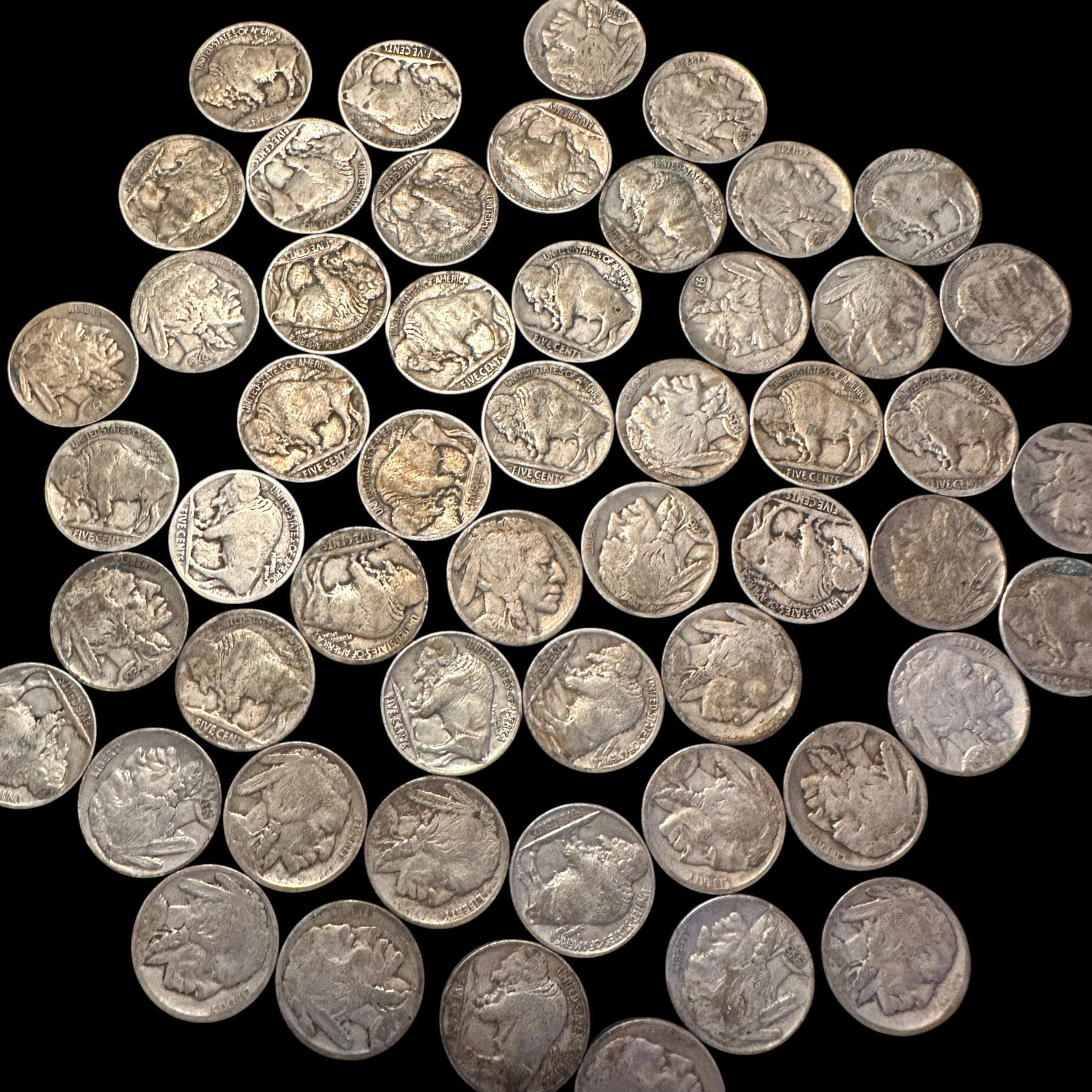 Lot of 53 Buffalo Nickels (1 of 8)