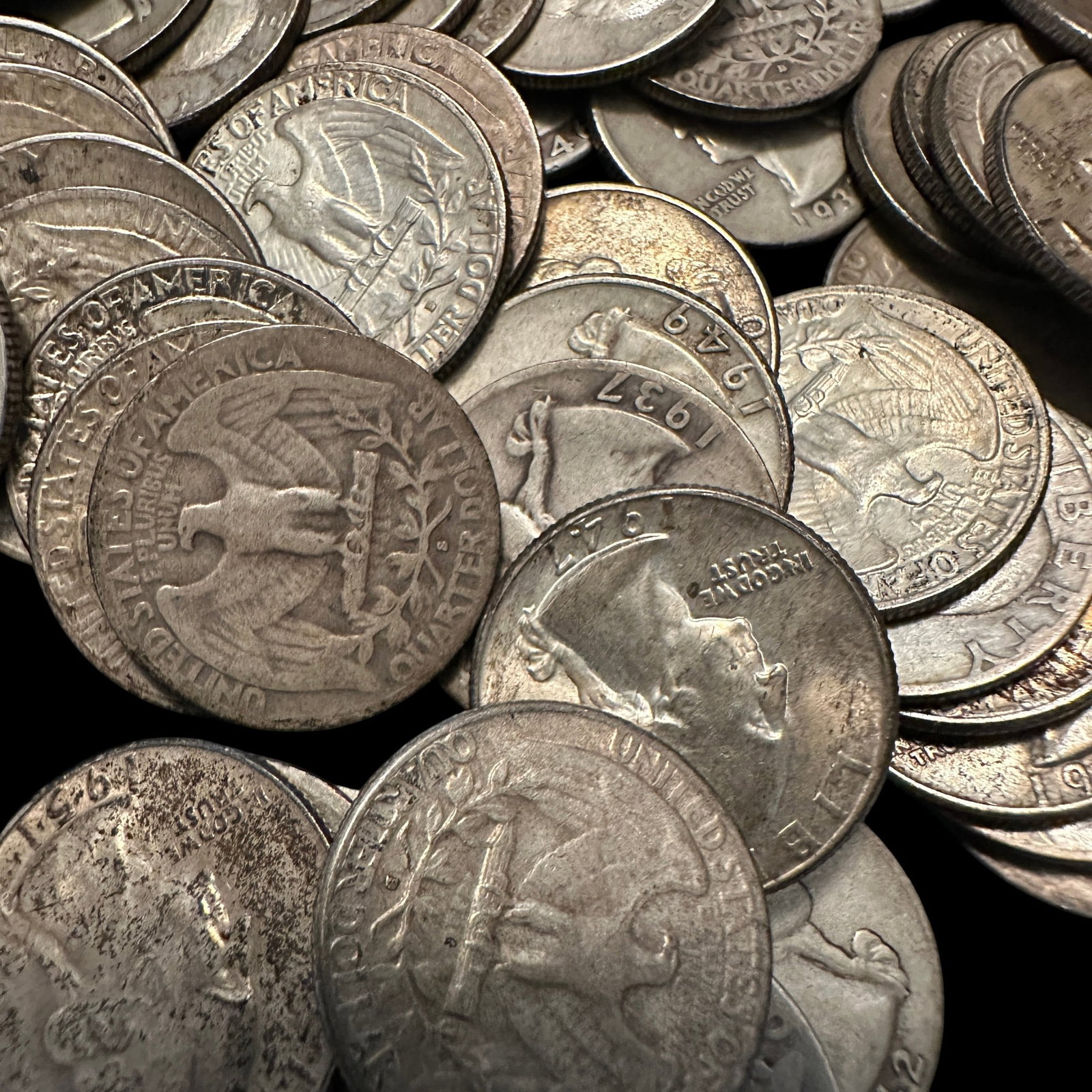 Bulk Lot of 144 Silver Quarters pre 1965 (1 of 6)
