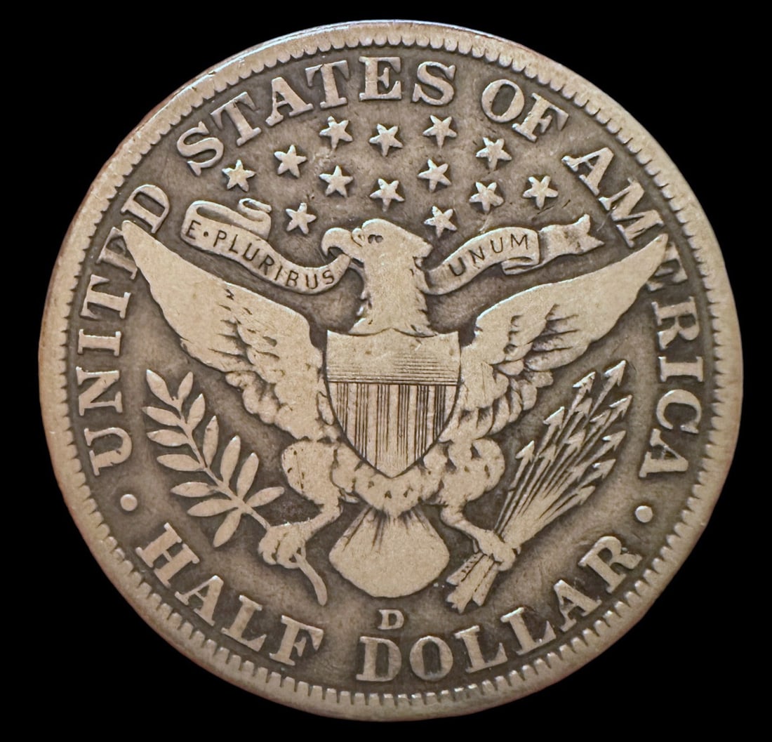 1913 D Barber Half Dollar - 2