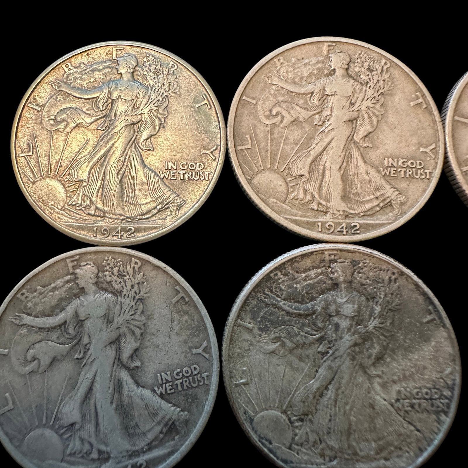 9 Walking Liberty Half Dollars - 2