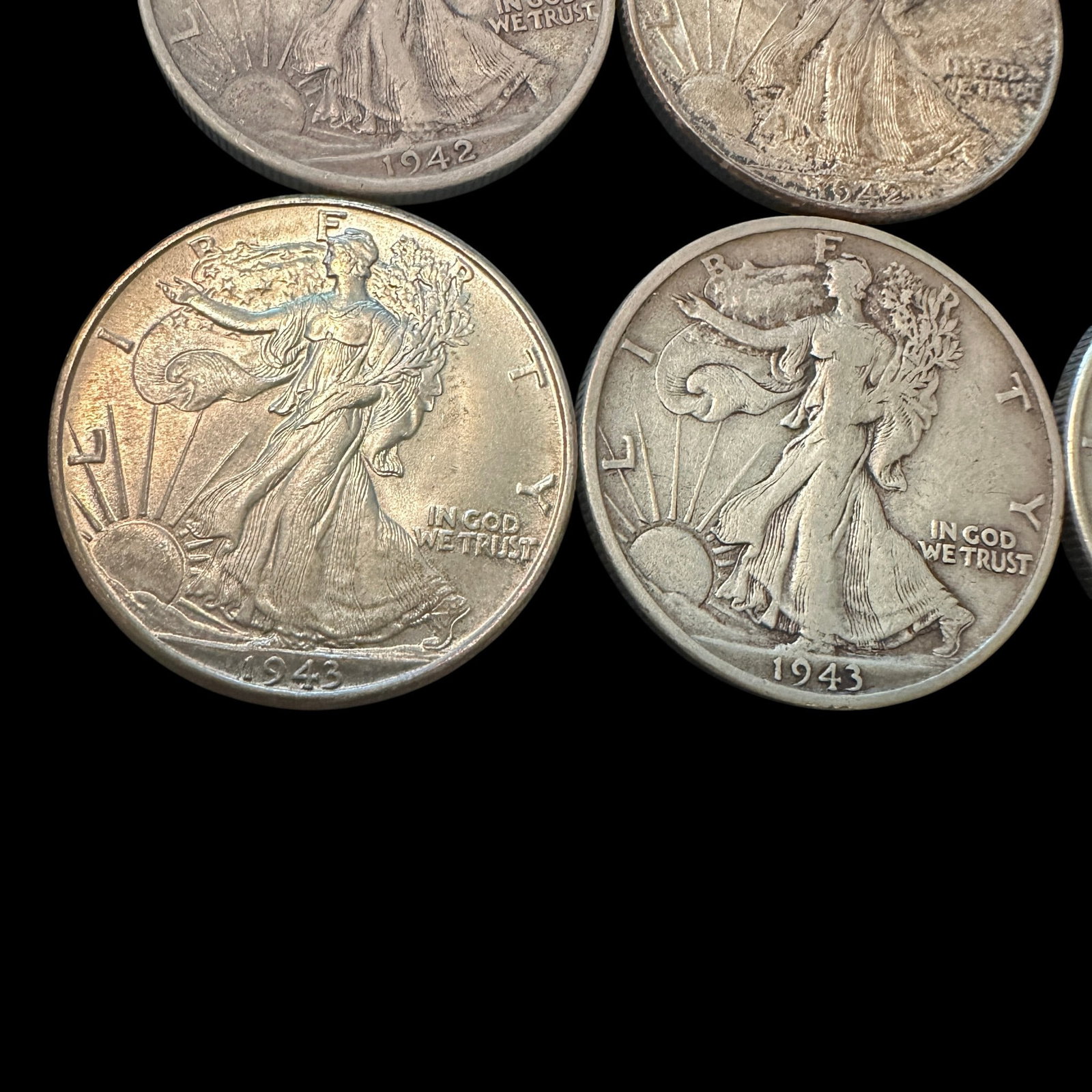 9 Walking Liberty Half Dollars - 5