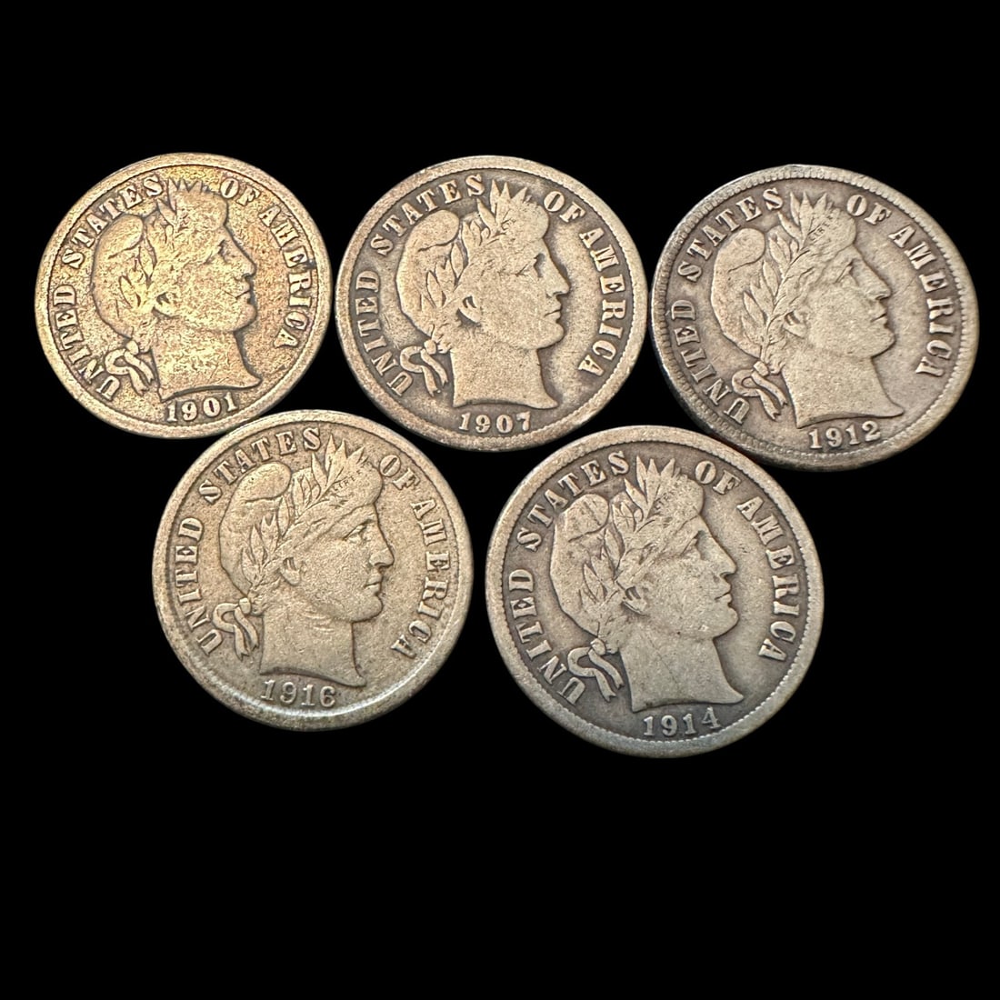 5 Barber Dimes (1 of 8)