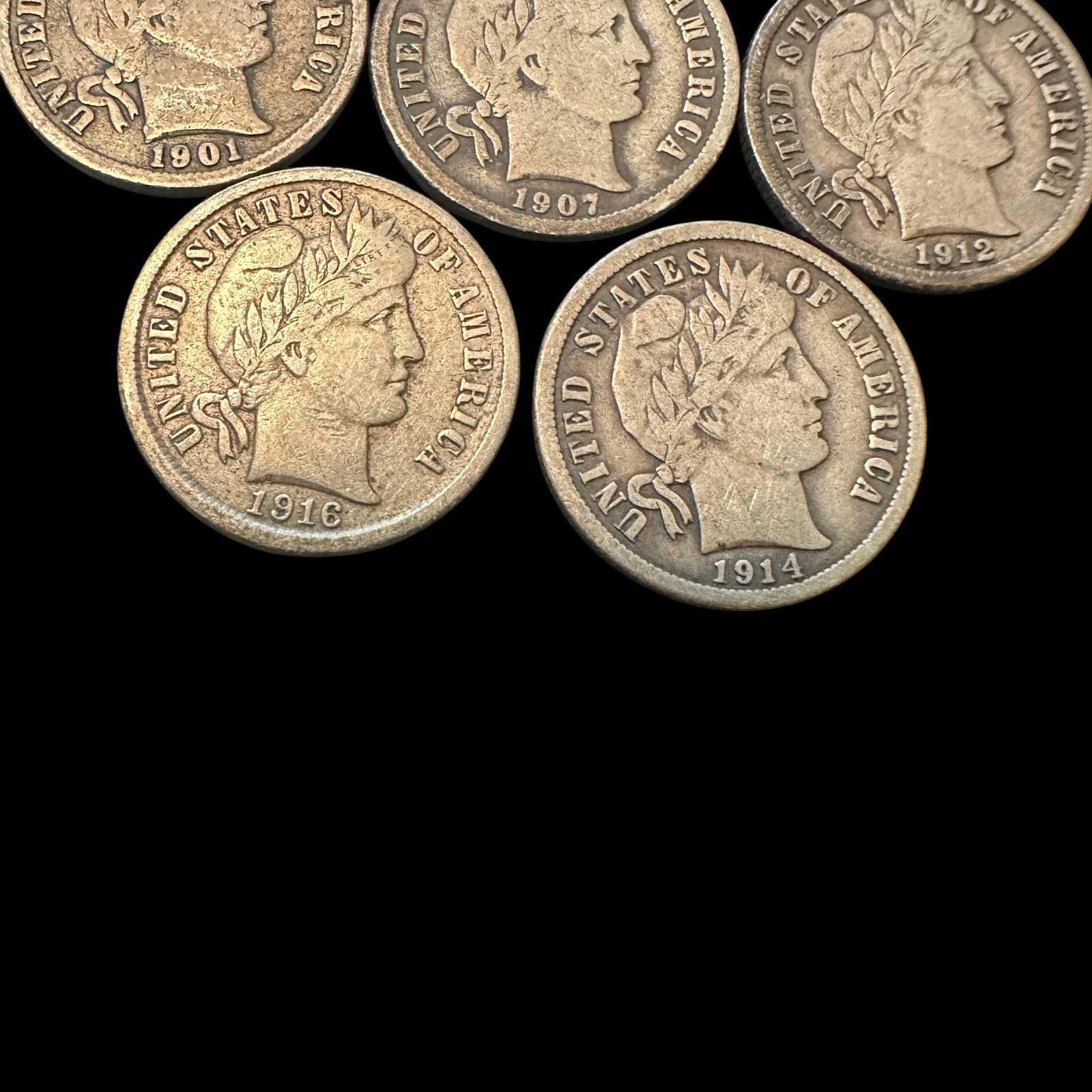 5 Barber Dimes - 4