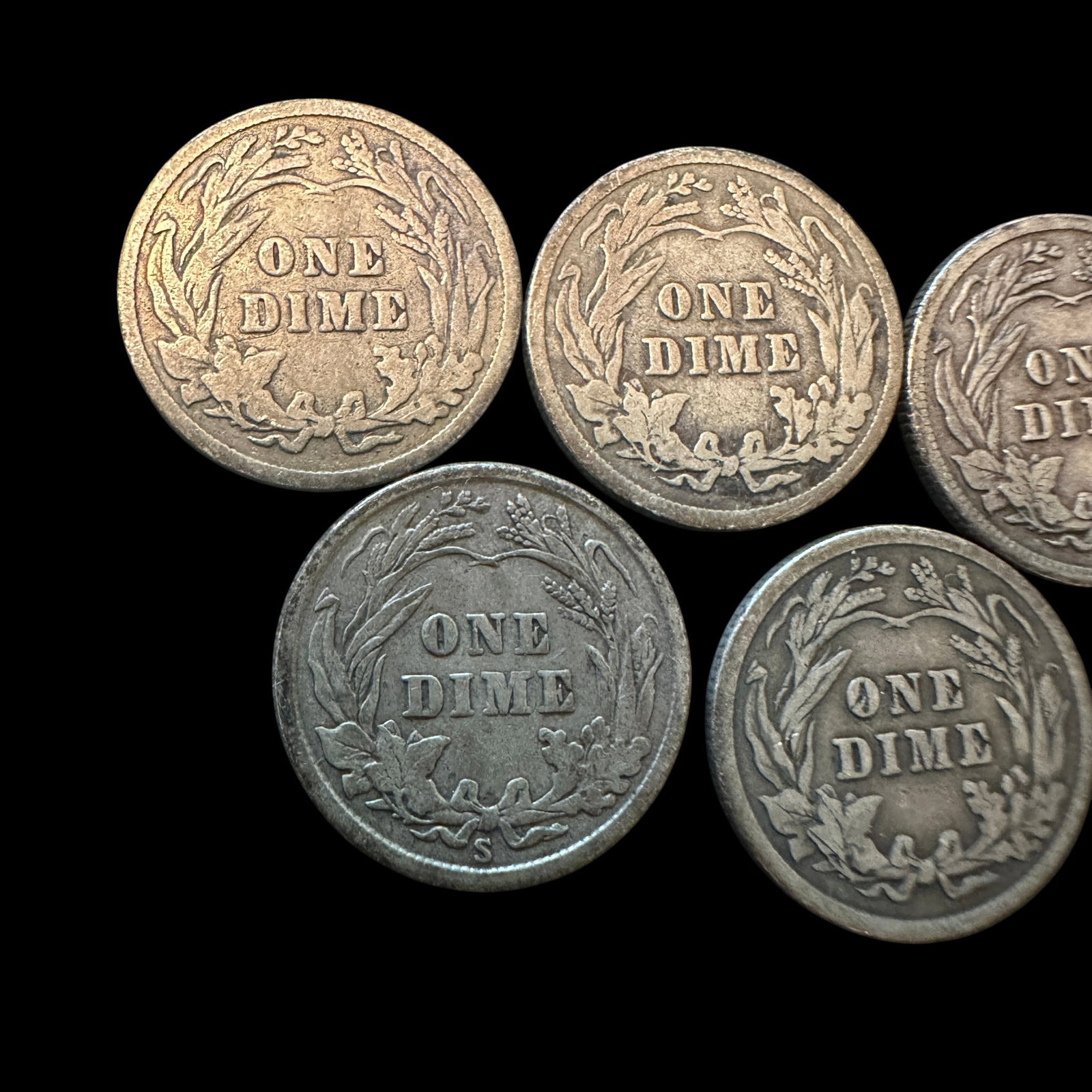 5 Barber Dimes - 6