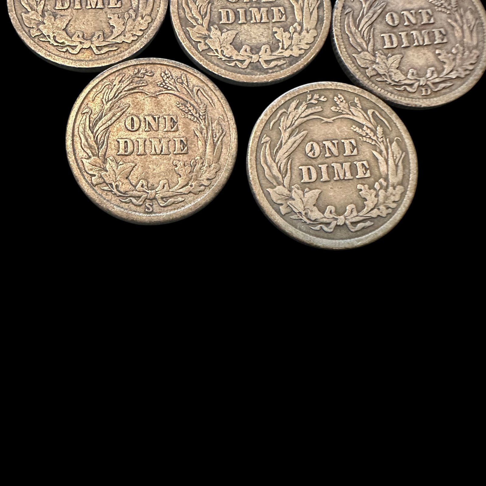 5 Barber Dimes - 8
