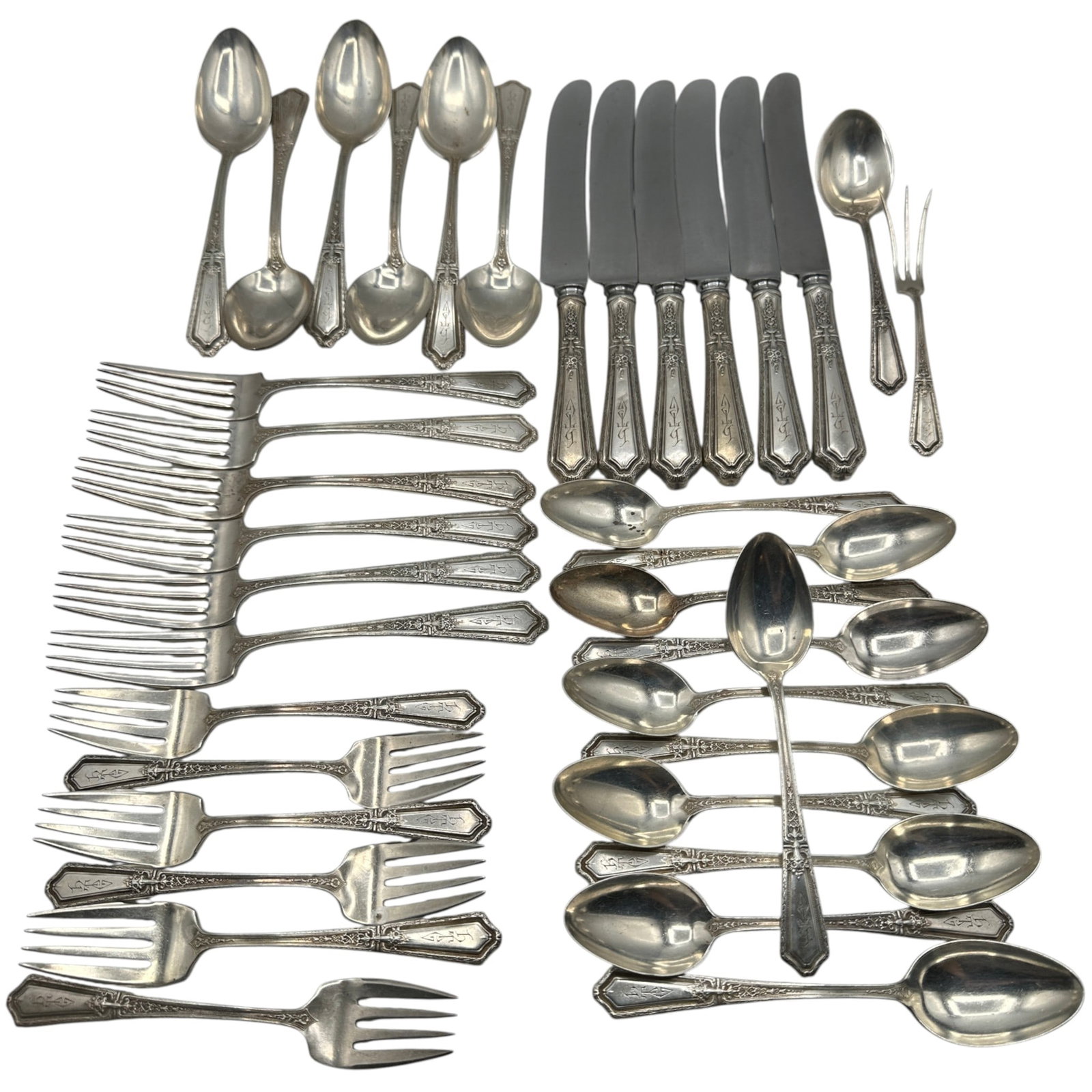 36 Piece Sterling Silver Towle Flatware Set Patented 1923 (1 of 10)