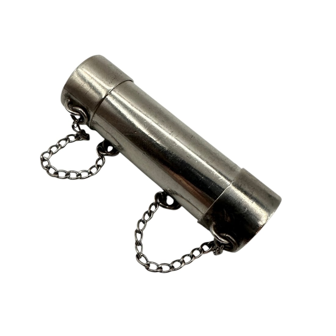 Leonore Doskow Sterling Silver Double Sided Pill Box: Measures 2" long. Weigh 17 grams. Please review photos for more details as they are a part of the description. Item is being sold as found from an estate collection and may show signs of age, use,