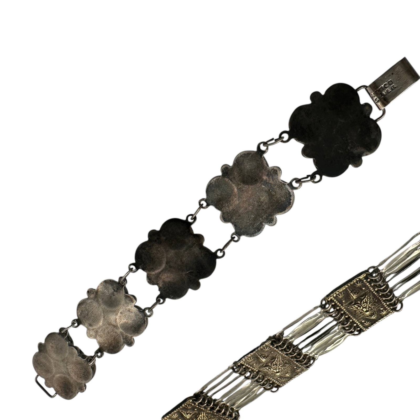 Two Vintage Mexican Bracelets - 4