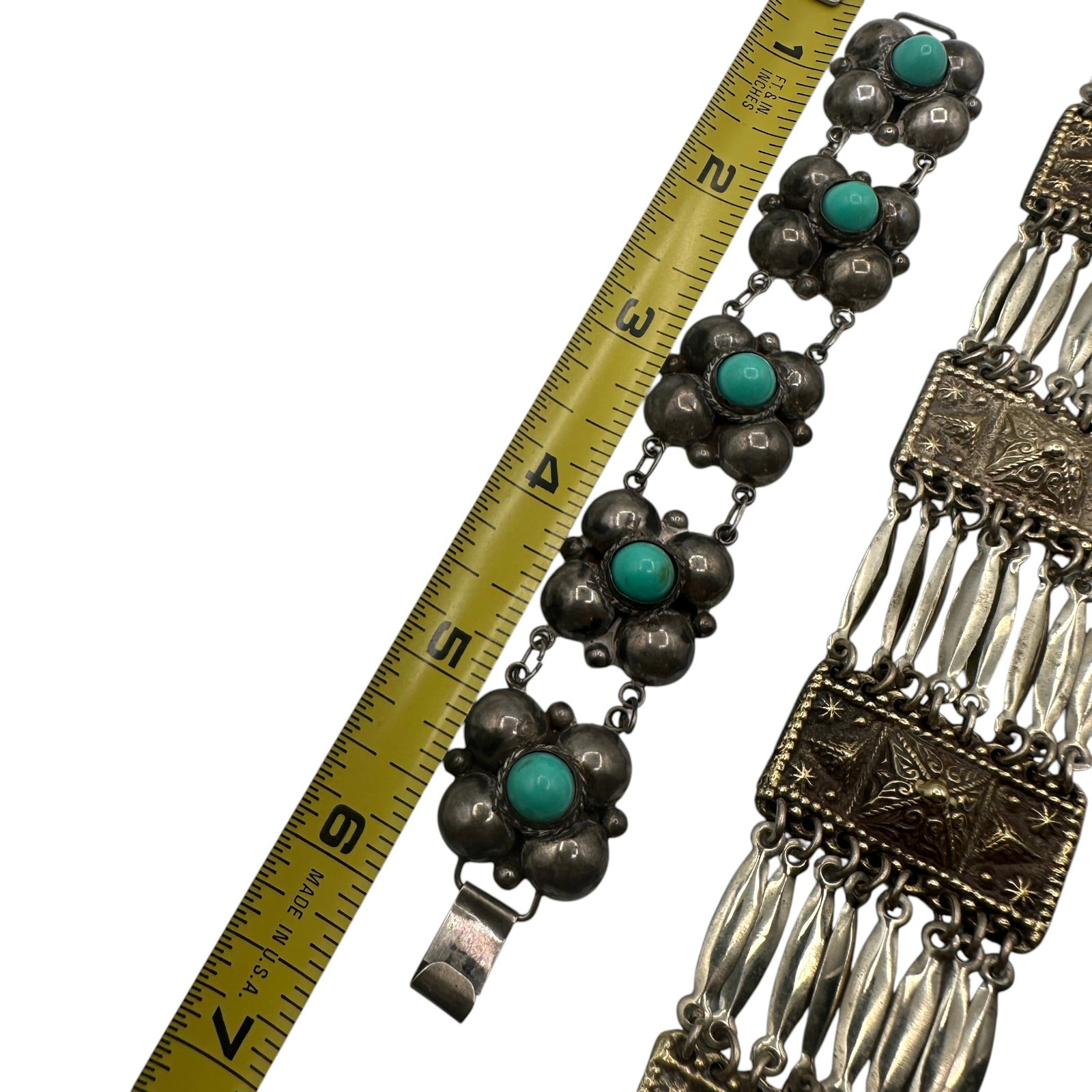 Two Vintage Mexican Bracelets - 9