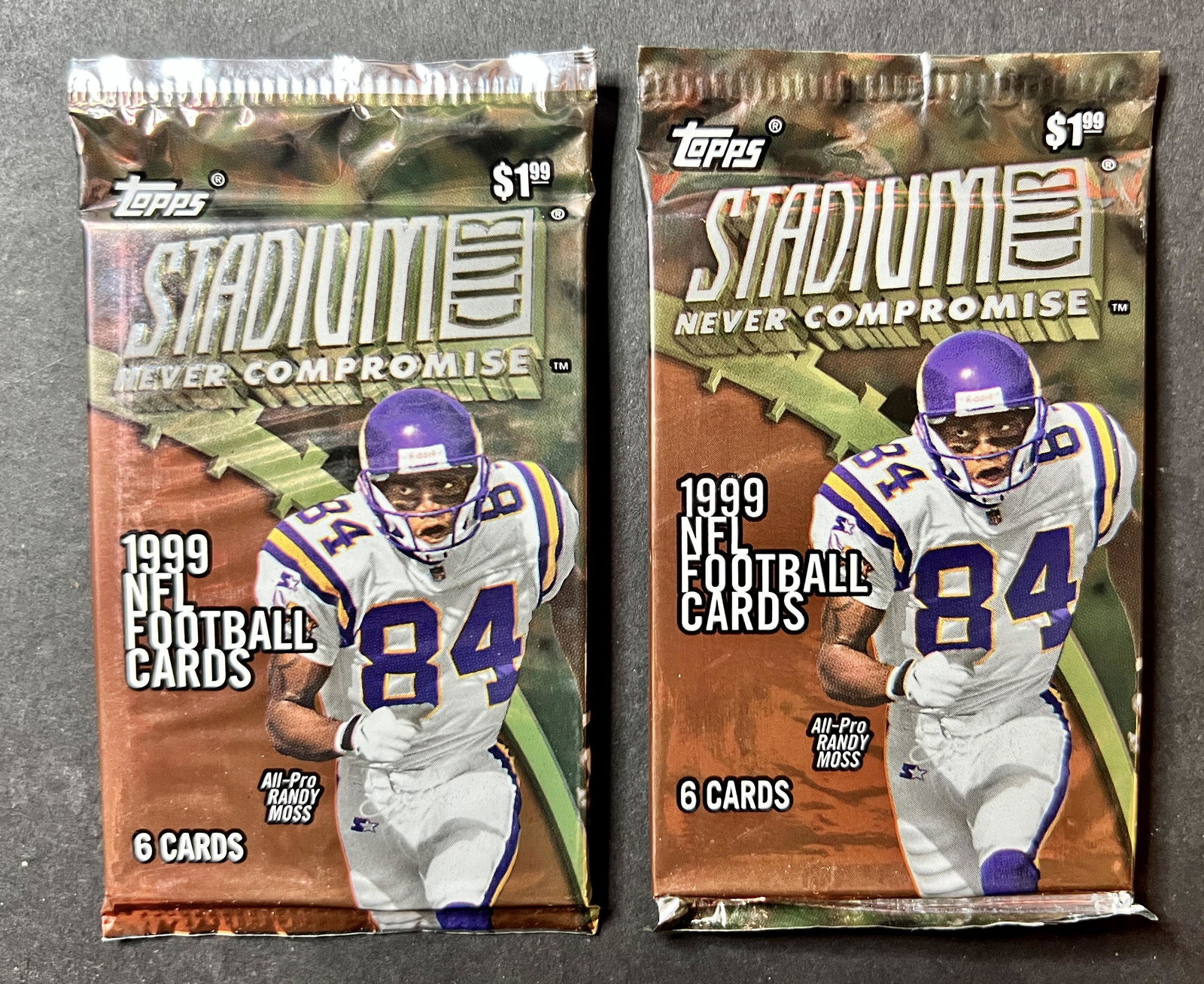 (2) 1999 Topps Stadium Club Unopened Football Packs (1 of 2)