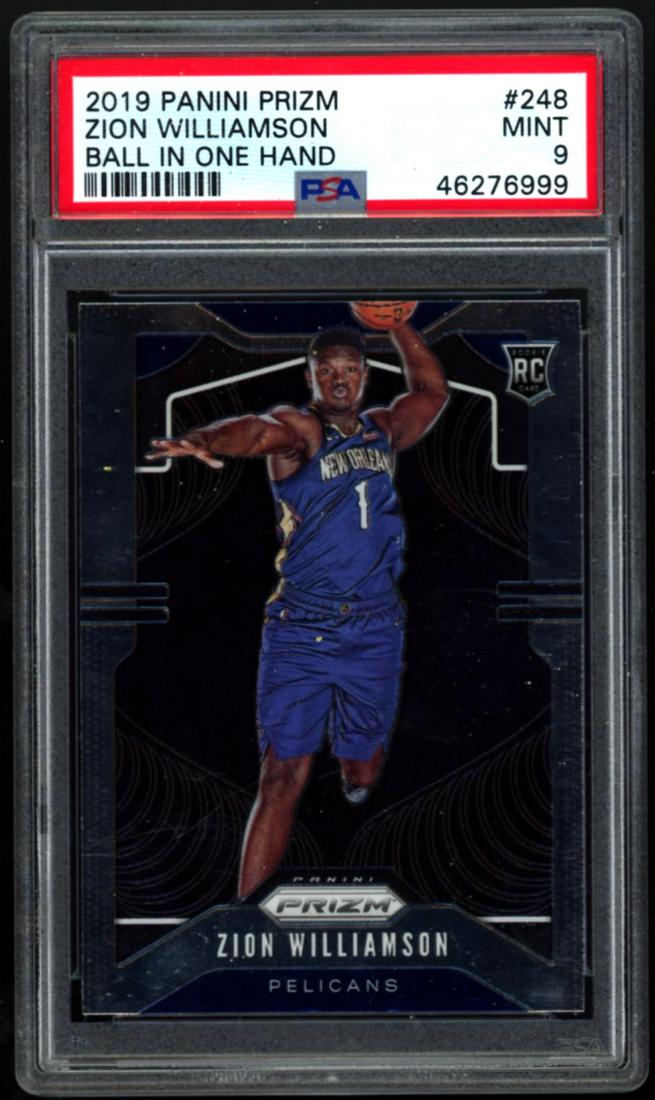 2019 Panini Prizm #248 Zion Williamson Ball in One Hand Insert PSA 9 (1 of 2)